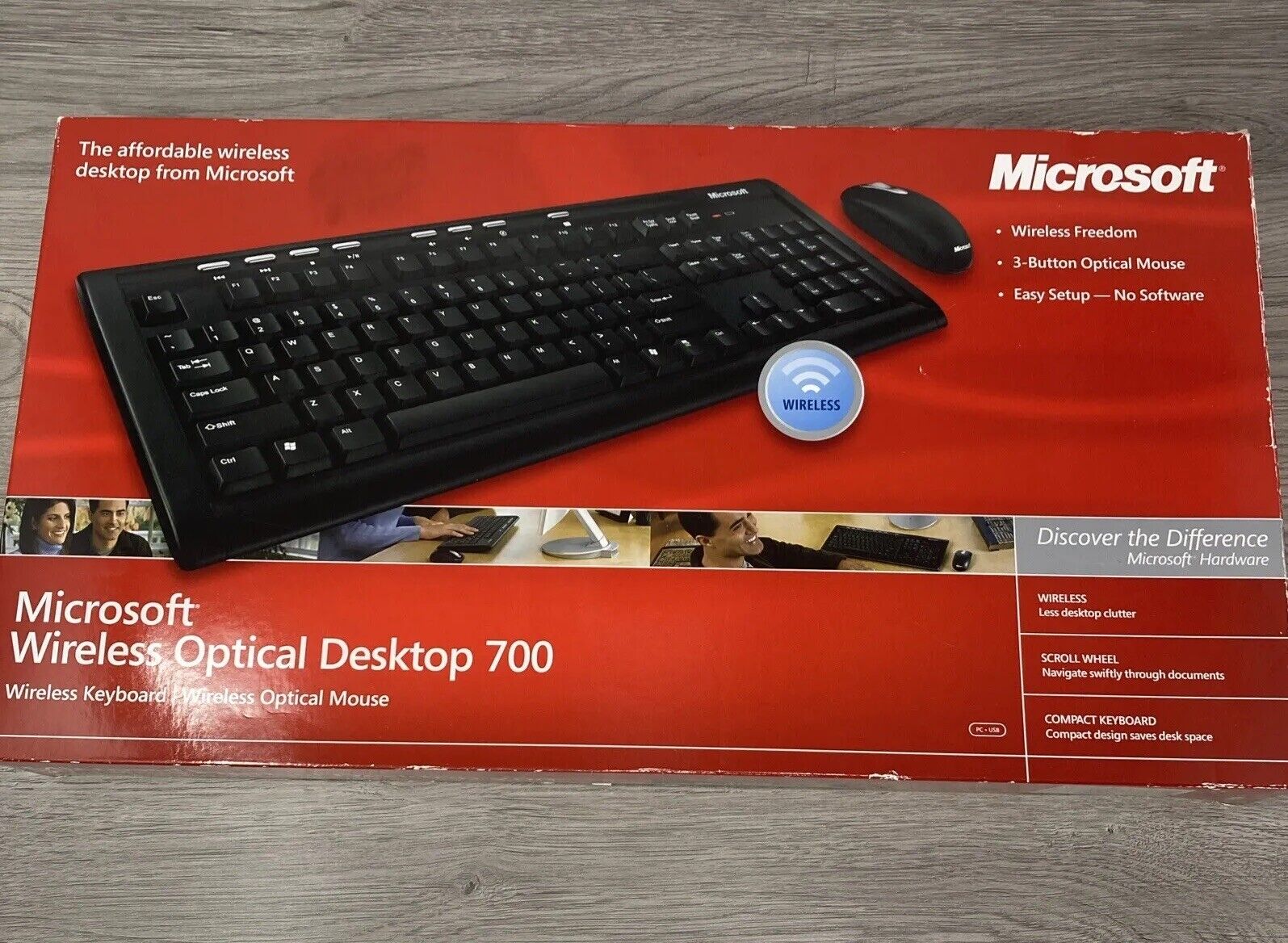 Microsoft Wireless Optical Desktop 700 Wireless Keyboard Wireless Optical Mouse