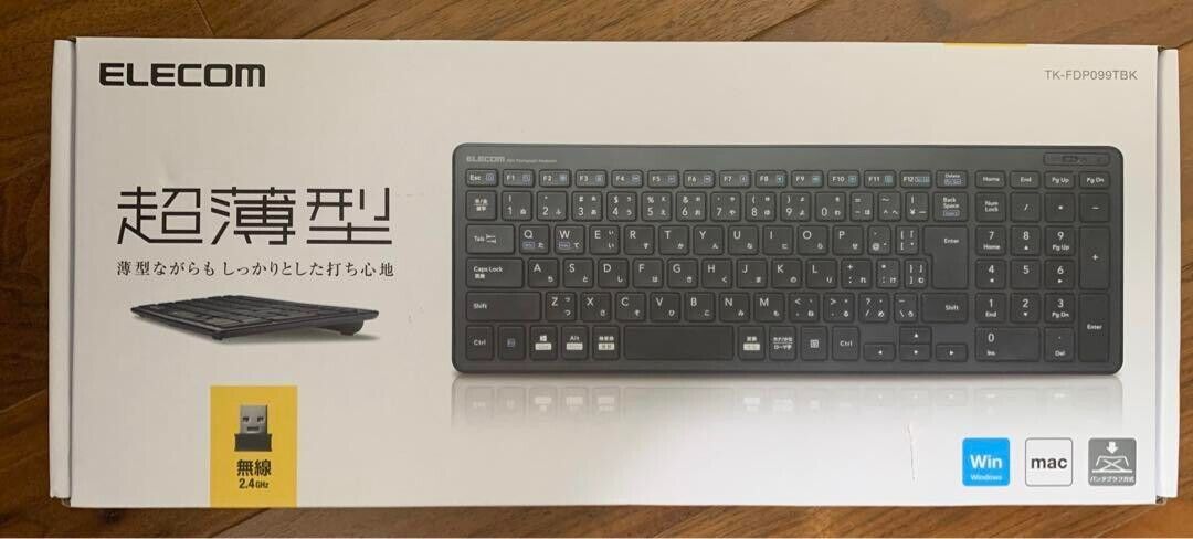 Elecom TK-FDP099TBK Compact keyboard Wireless Black New