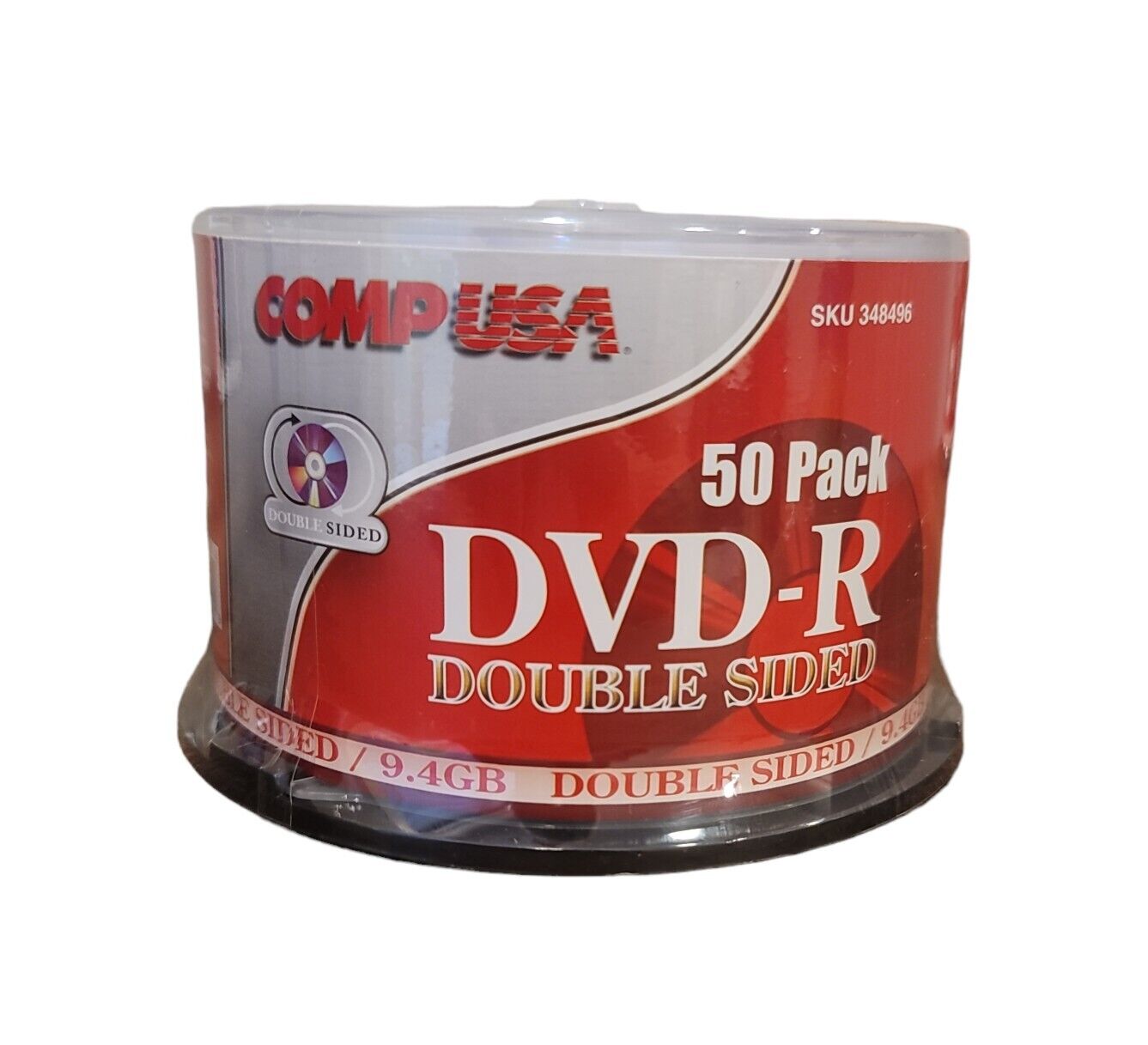 Brand New CompUSA  Double Sided DVD-R  50pk 9.4gb 16x  Super Rare HTF 
