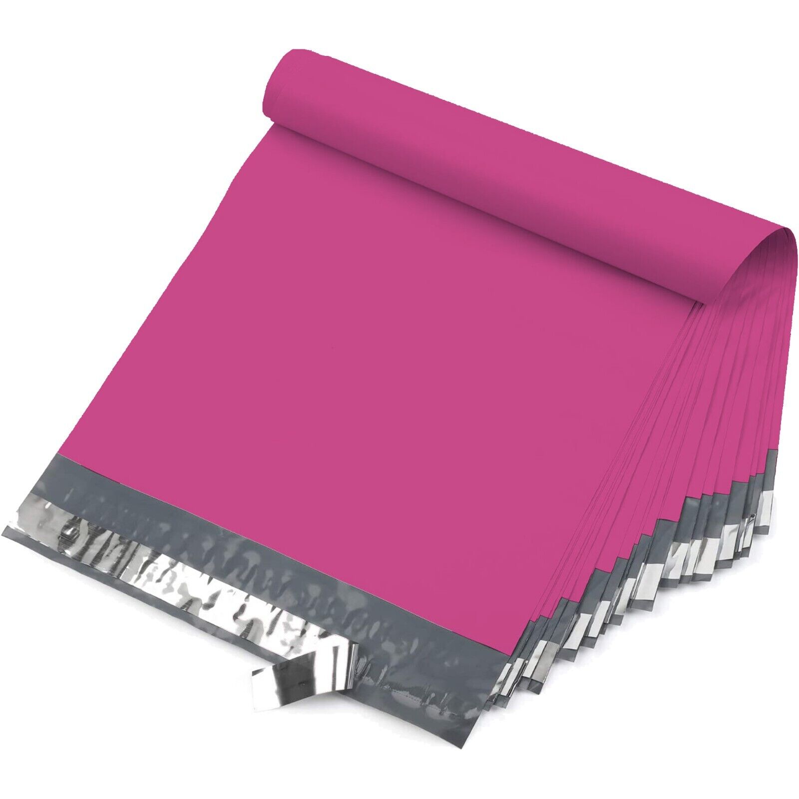10X13 M4-1000pcs POLY MAILERS SHIPPING ENVELOPES PLASTIC BAGS-Hot Pink