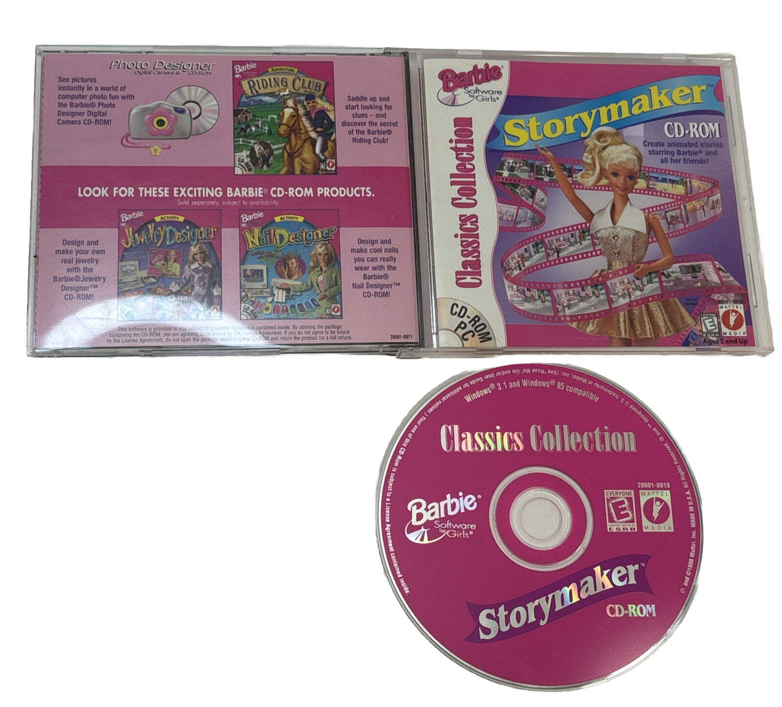Barbie Storymaker, 1996, CD ROM, Windows, Mattel Media Story Maker 