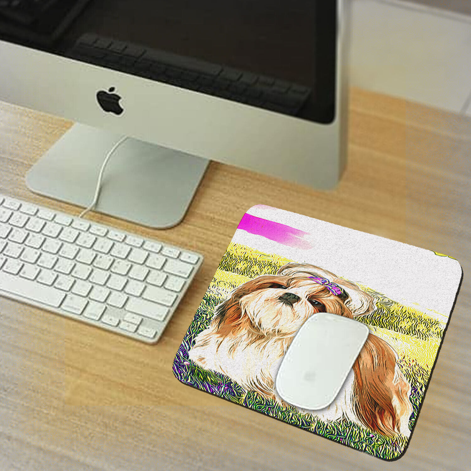 Adorable Shih Tzu Puppy - Rubber Mouse Pad Soft Waterproof for Dog Lovers