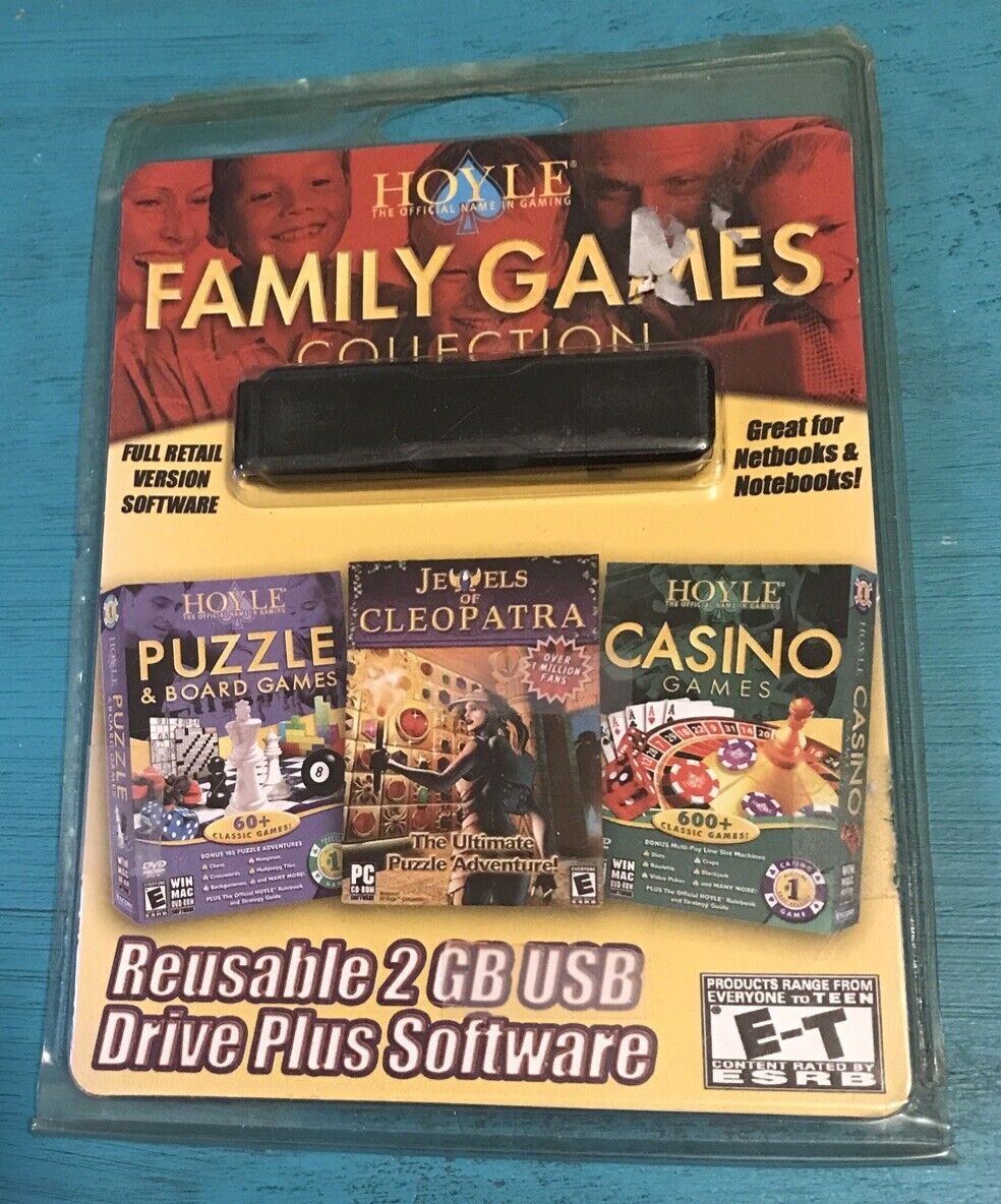 HOYLE FAMILY GAMES COLLECTION 2 GB USB DRIVE  - RARE