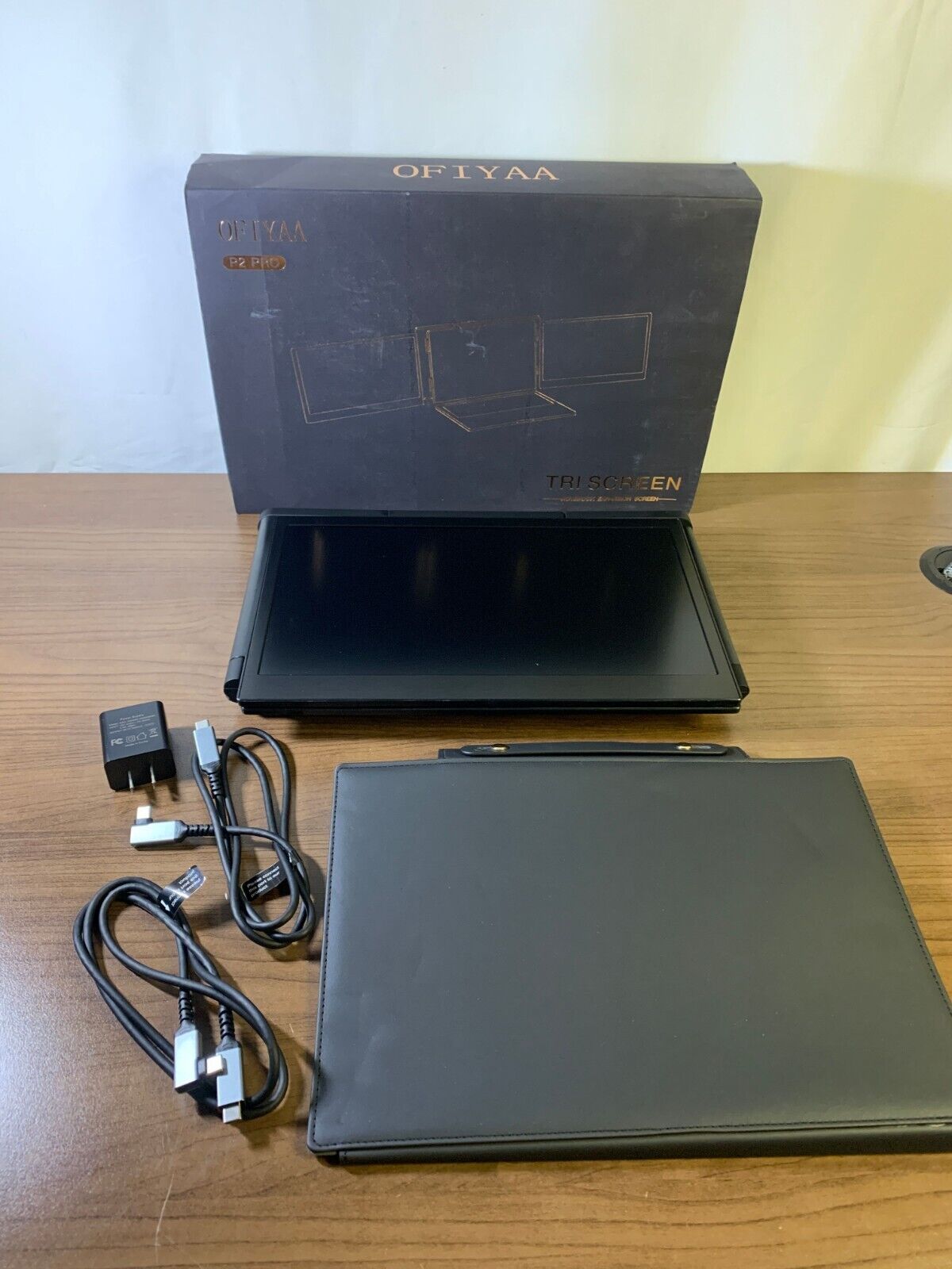 Ofiyaa P2 Pro Black Portable Multi-Functional External Triple Laptop Screen