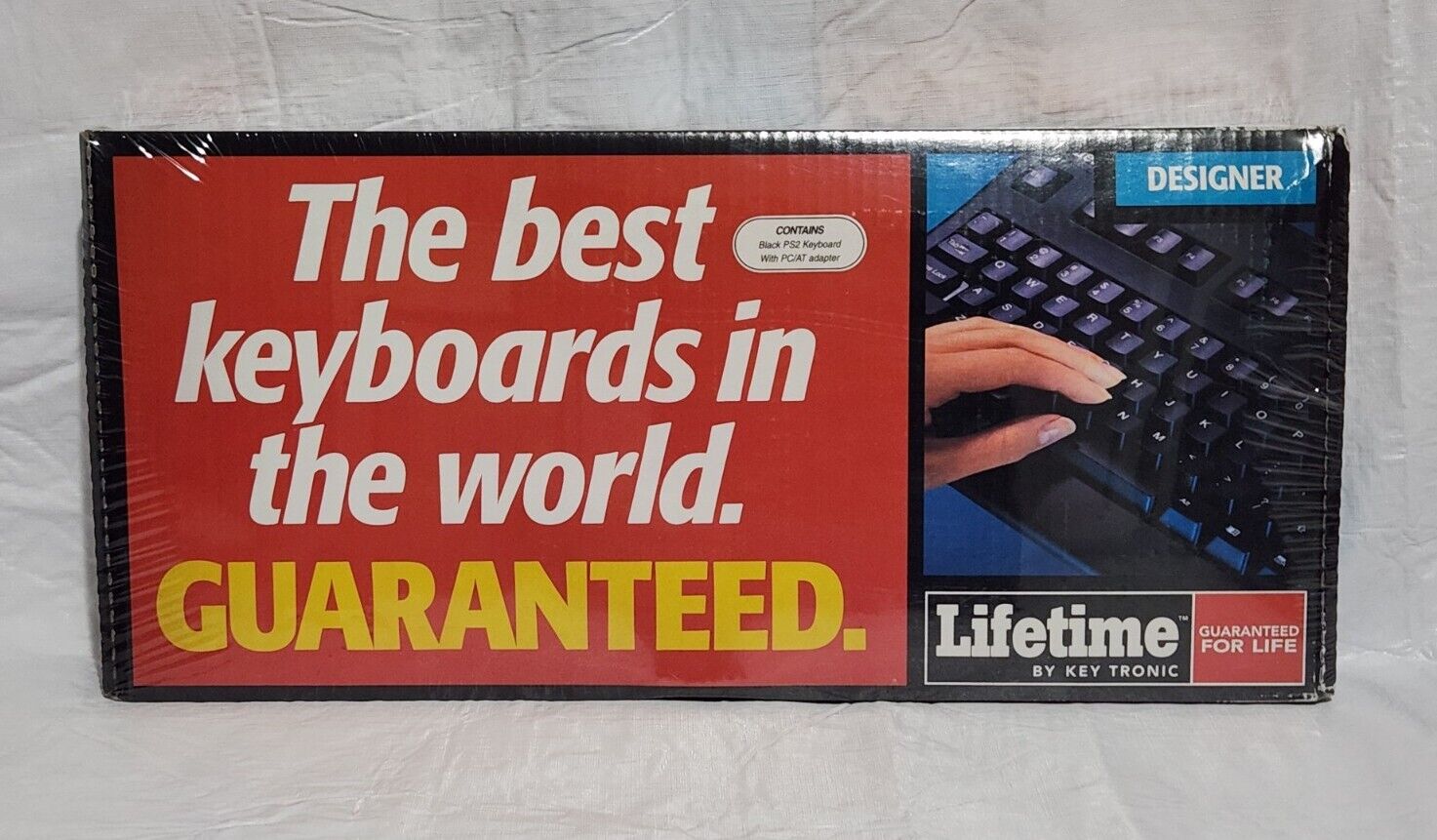 Vintage Lifetime By Key Tronic Wired Black Keyboard Designer-NOS