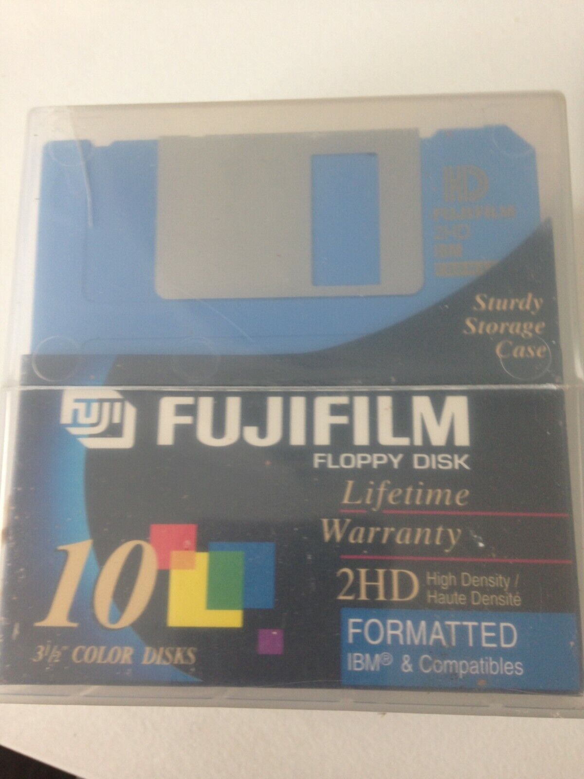 Fuji Floppy Disk 3.5 PC IBM Formatted 2HD Diskettes High-Density 10-Pack A1 Rare
