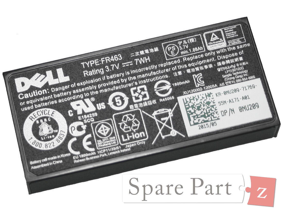 NEW Genuine DELL PowerEdge RAID Controller PERC 5i 6i Battery Battery BBU