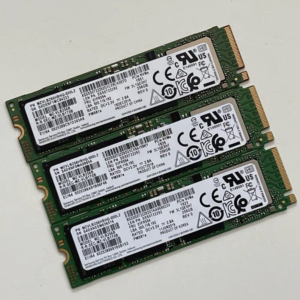 SAMSUNG PM981A 256GB SSD M.2 2280 NVME PCIE 3.0 X4 Internal Solid State Drive