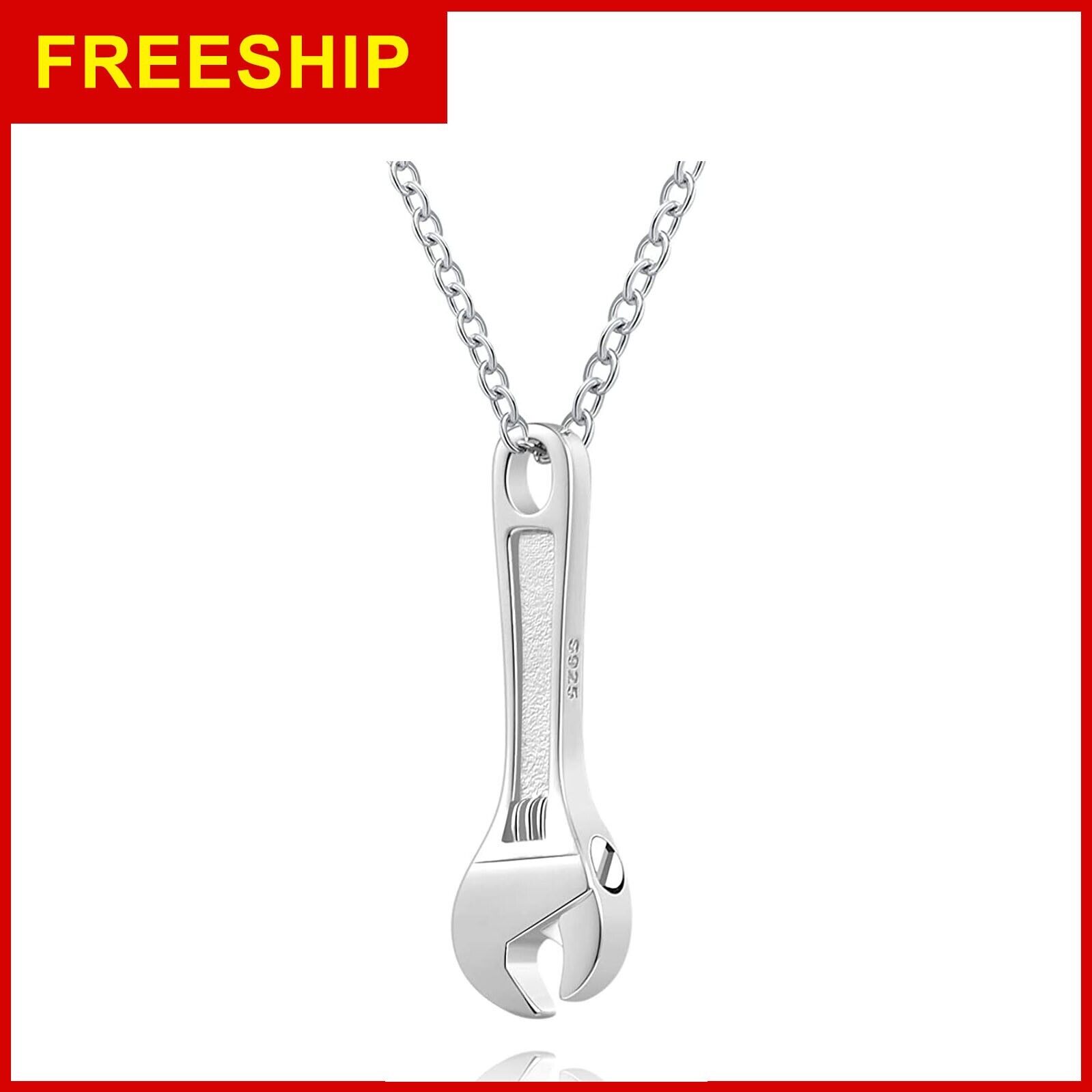 Jinlou Tool Wrench Urn Pendant Necklace for ashes Sterling Silver Keepsake Me...