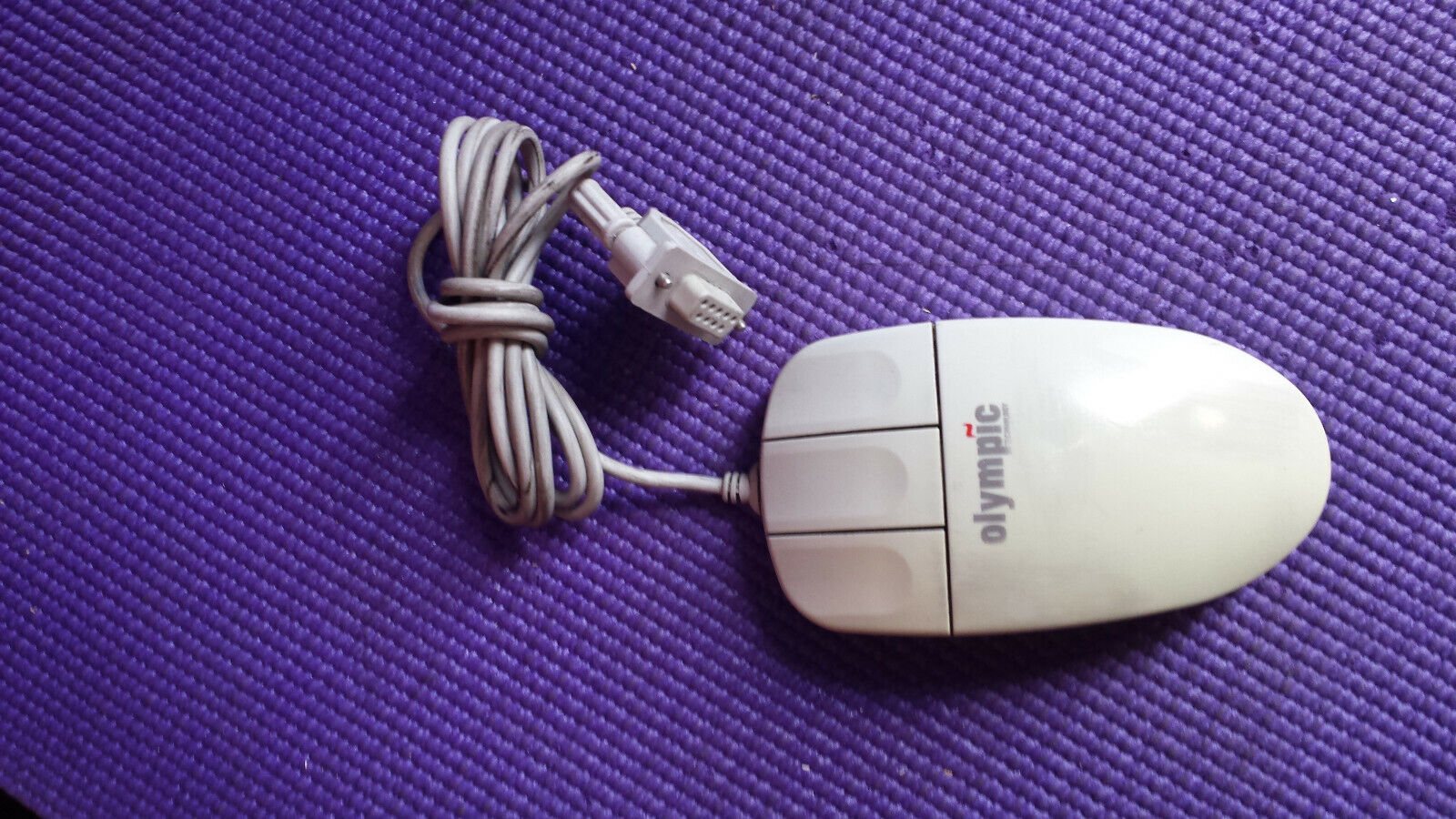 Vintage Rare OLYMPIC AM-737 Serial Mouse Trackball Three Button ((AS NEW))