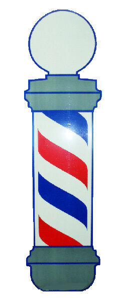 Barber Shop Window Barber Pole Decal VT160  37\