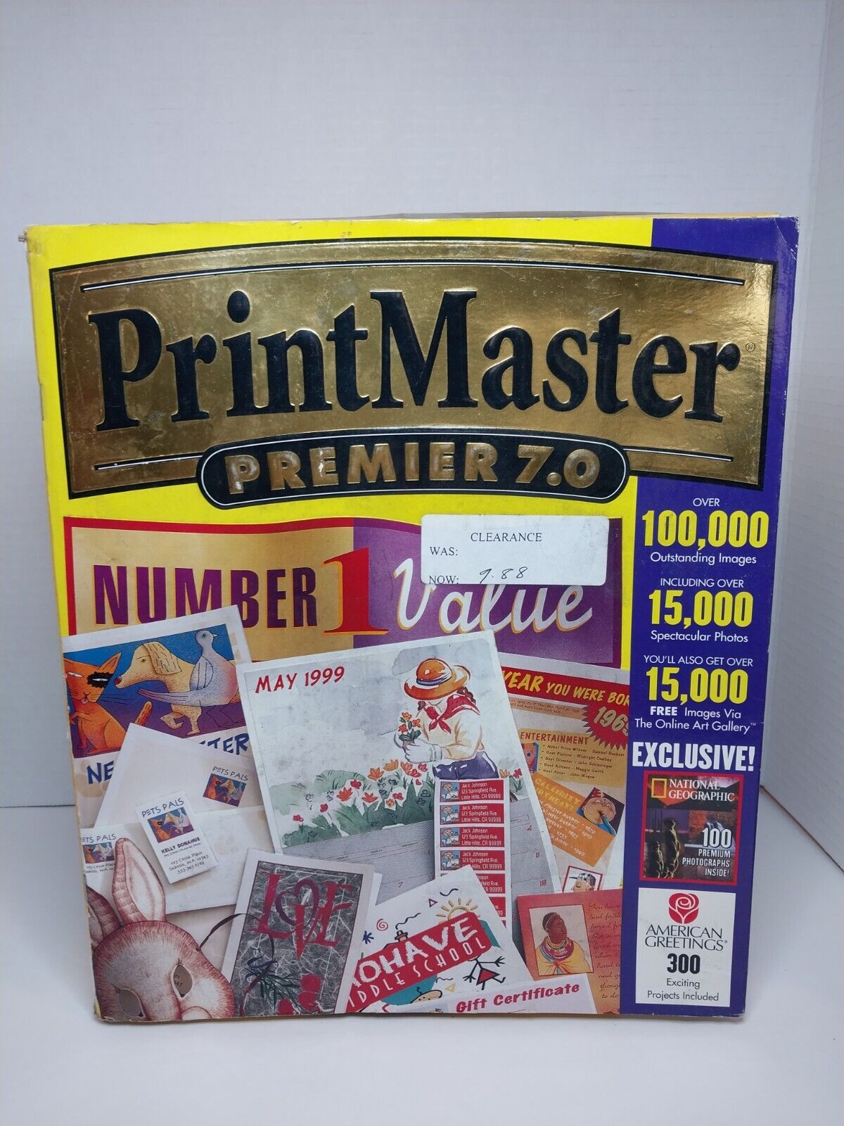 PrintMaster Premier 7.0 for Windows Graphics Desktop Publishing Software