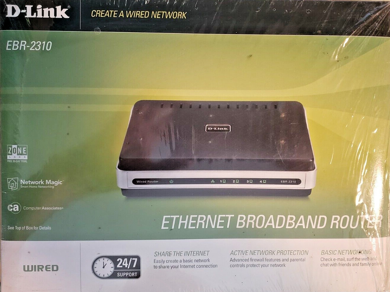 D-Link EBR-2310 4-Port 10/100 Wired Router Brand New In Sealed Box