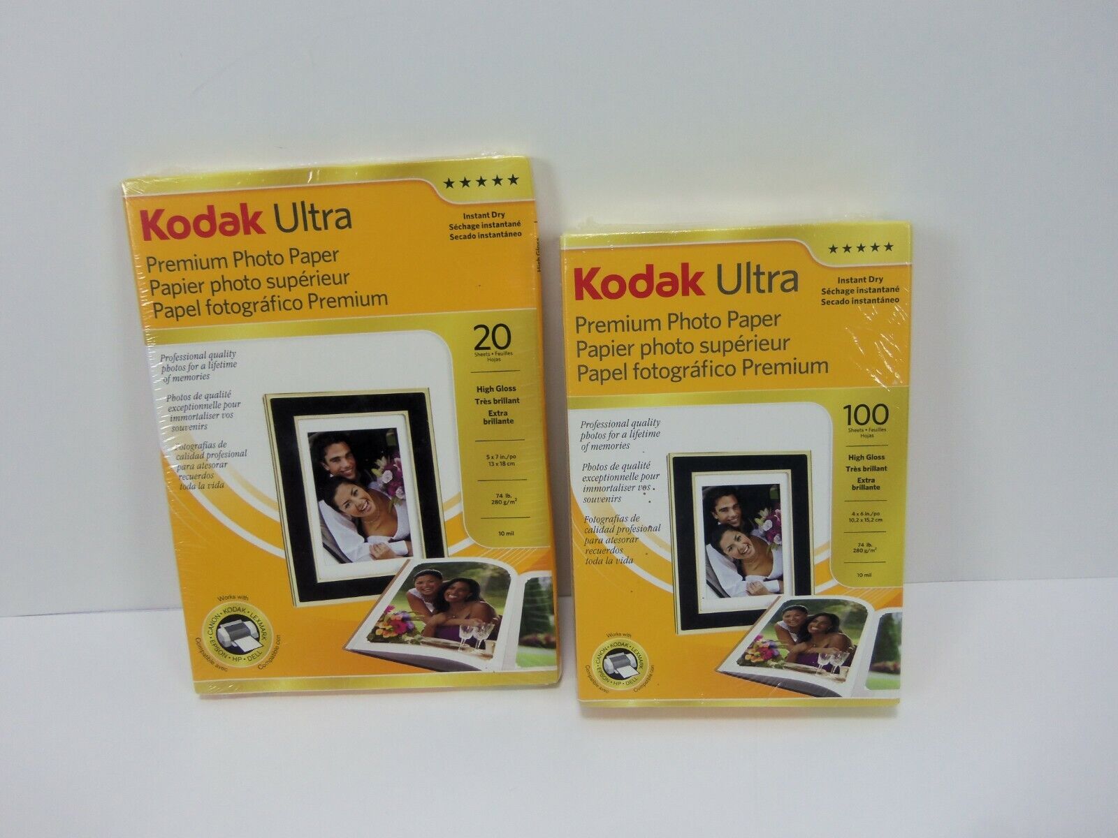 Kodak Ultra Premium Photo Paper 20 and 100 Sheets 5x7 and 4x6 High Gloss 120ct