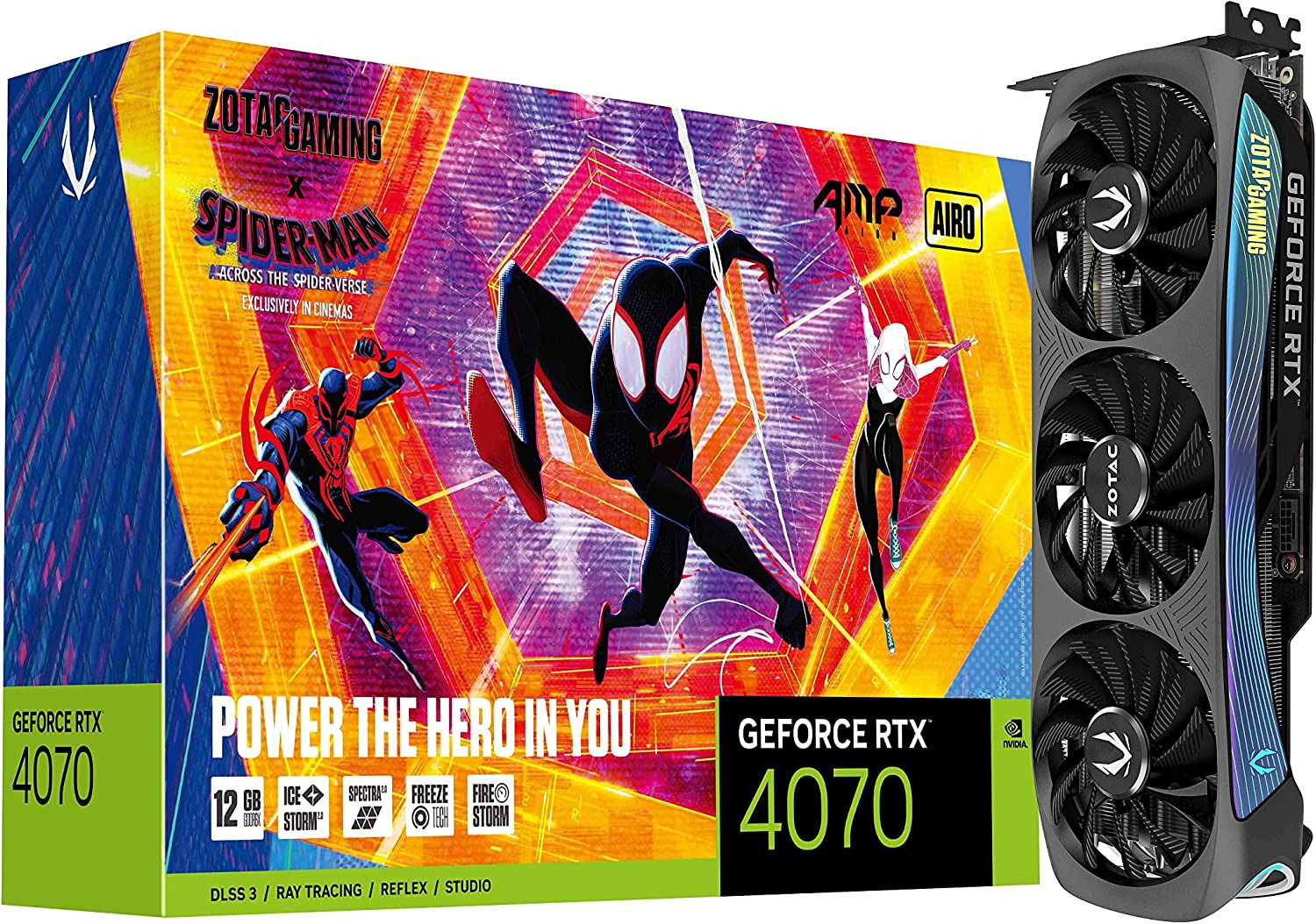 Gaming Geforce RTX 4070 AMP AIRO Spider-Man: across the Spider-Verse Inspired Gr