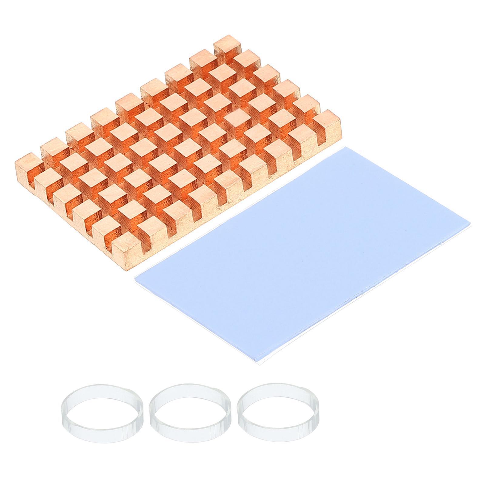 Copper Heatsink 40x26x4mm with Conductive Thermal Pads for Solid SSD Cooler