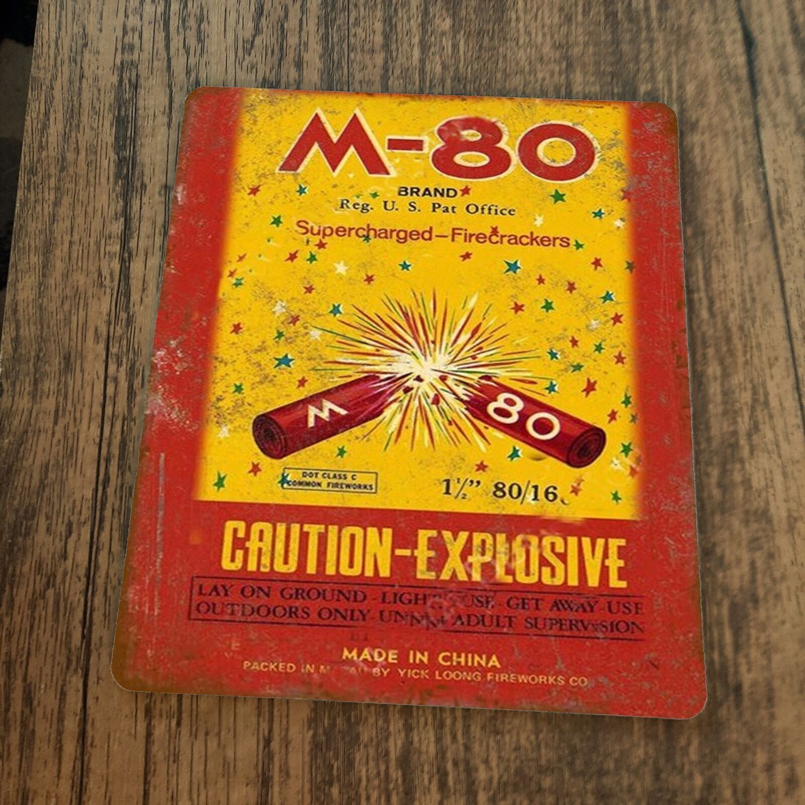 M-80 Vintage Firecracker Ad Mouse Pad