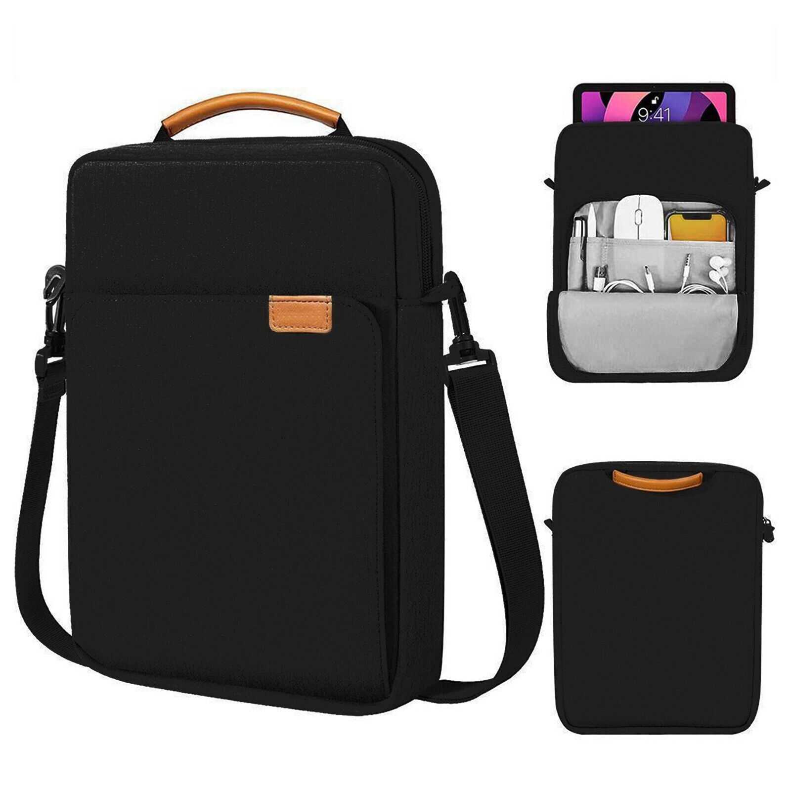 For iPad Galaxy Tab 9-11/13.3 inch Tablet Carry Case Pouch Shoulder Bag Handbag