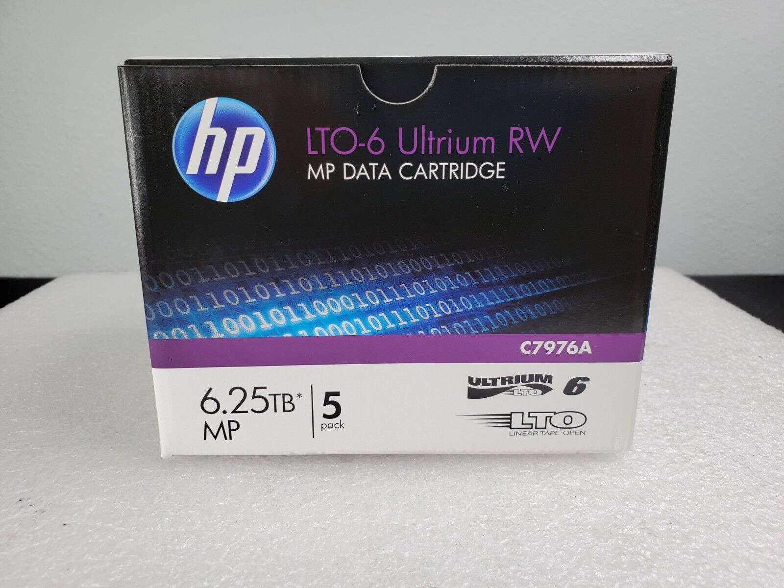 HP C7976A LTO-6 Ultrium 6.25TB MP RW Data Cartridge 1 Box (5) pack