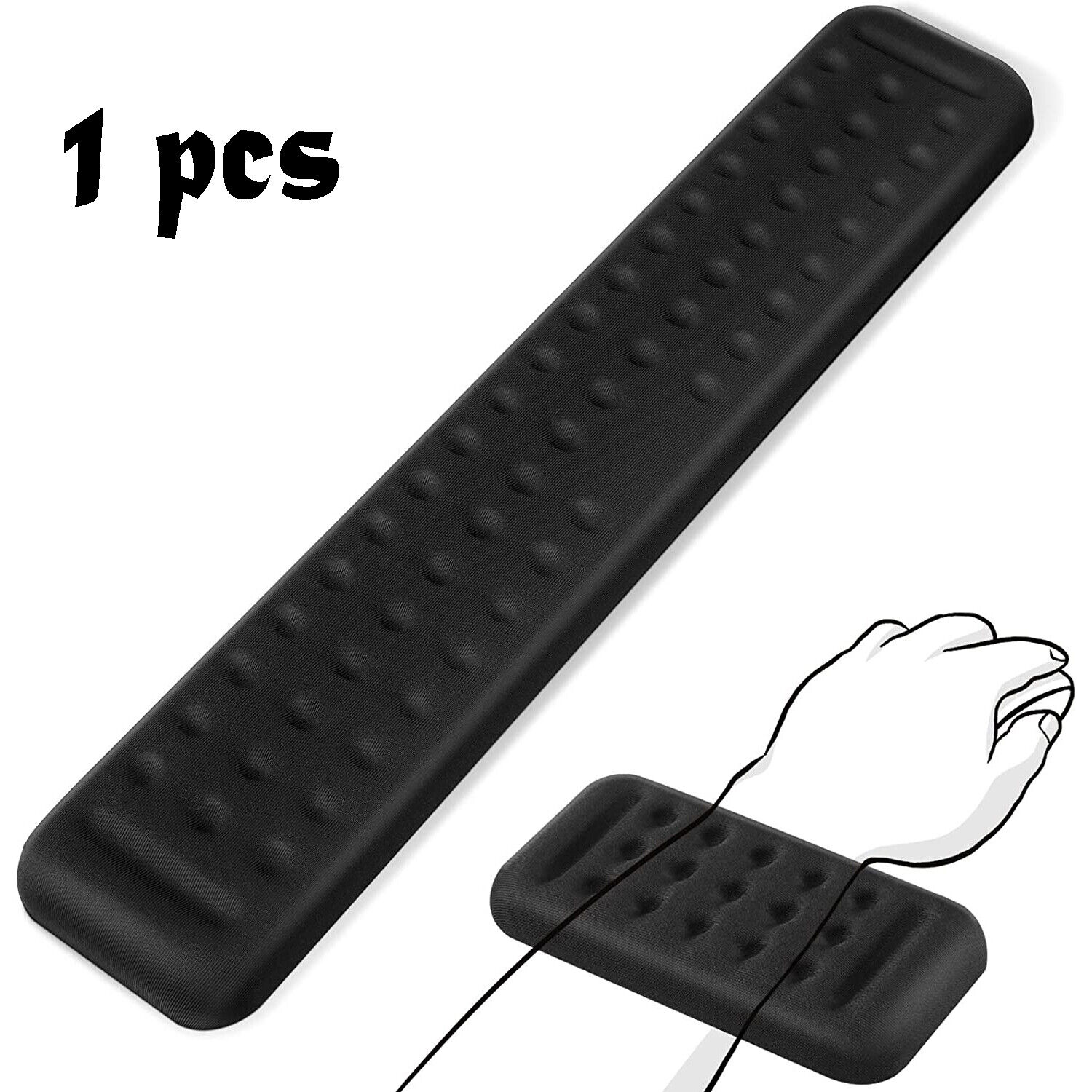 Keyboard Wrist Pain Rest Memory Foam Support Pad for Office, Computer, Laptop