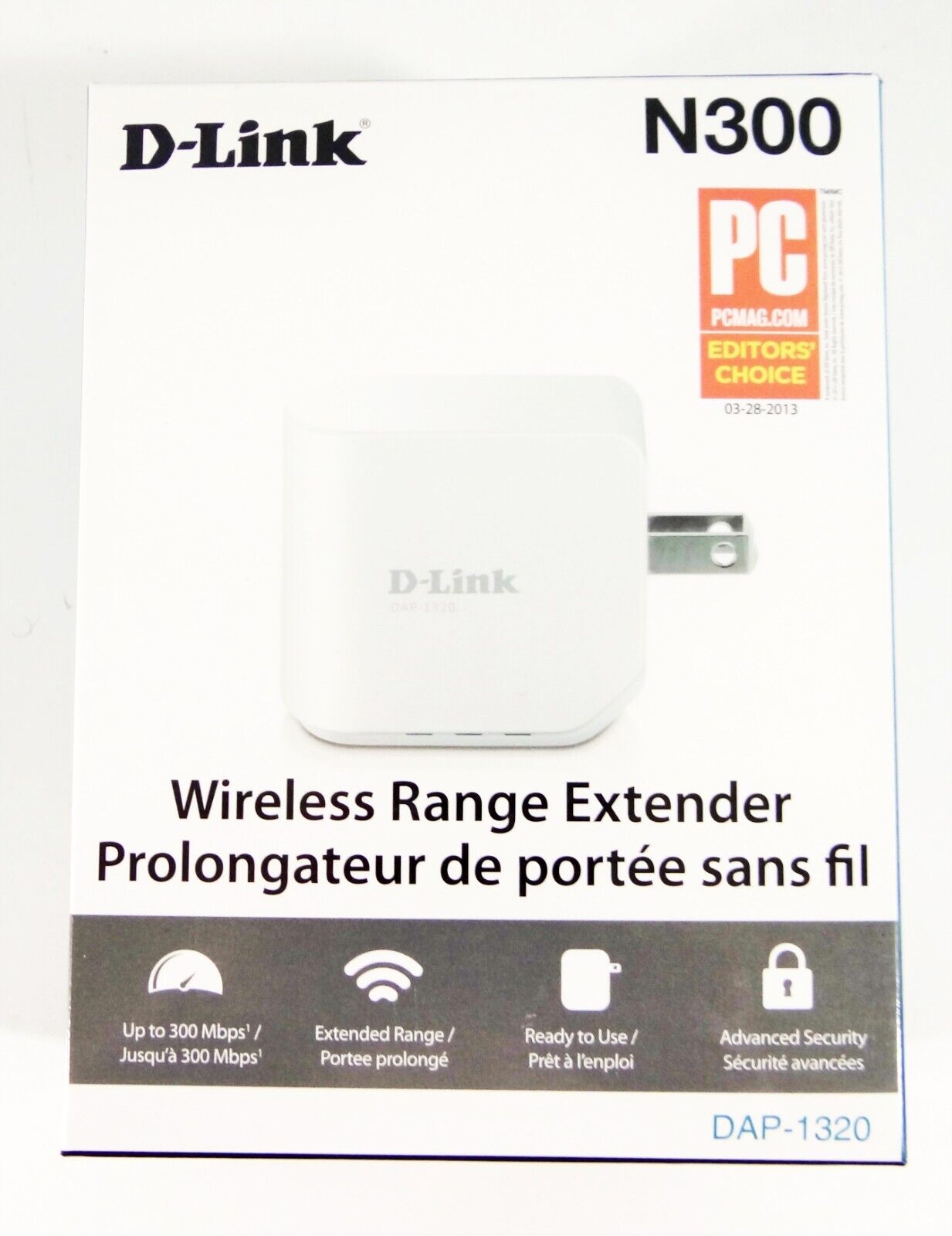 D-Link DAP-1320 Wireless N300 Range Extender Used Complete with Box and Manuals