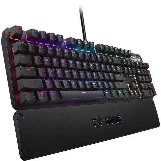 ASUS Tuf K3 Mechanical RGB Wired Gaming Keyboard with Magnetic Wrist Rest