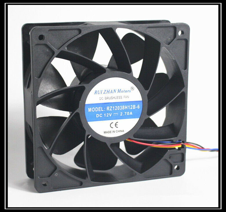 RUI ZHAN RZ12038H12B-6 DC12V 2.70A 12038 chassis cabinet cooling fan