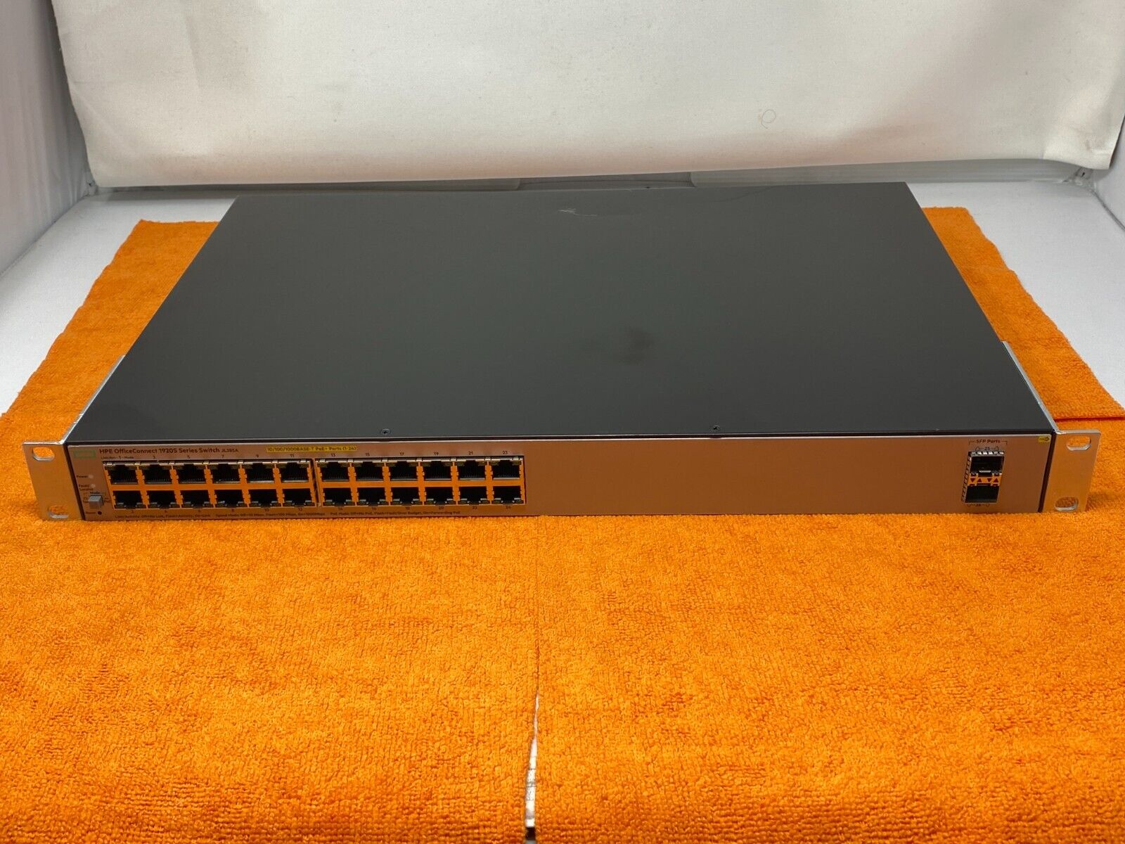 HPE OFFICE CONNECT JL385A 1920s 24G PoE 24-Port 2 SFP ETHERNET SWITCH W/RACK EAR
