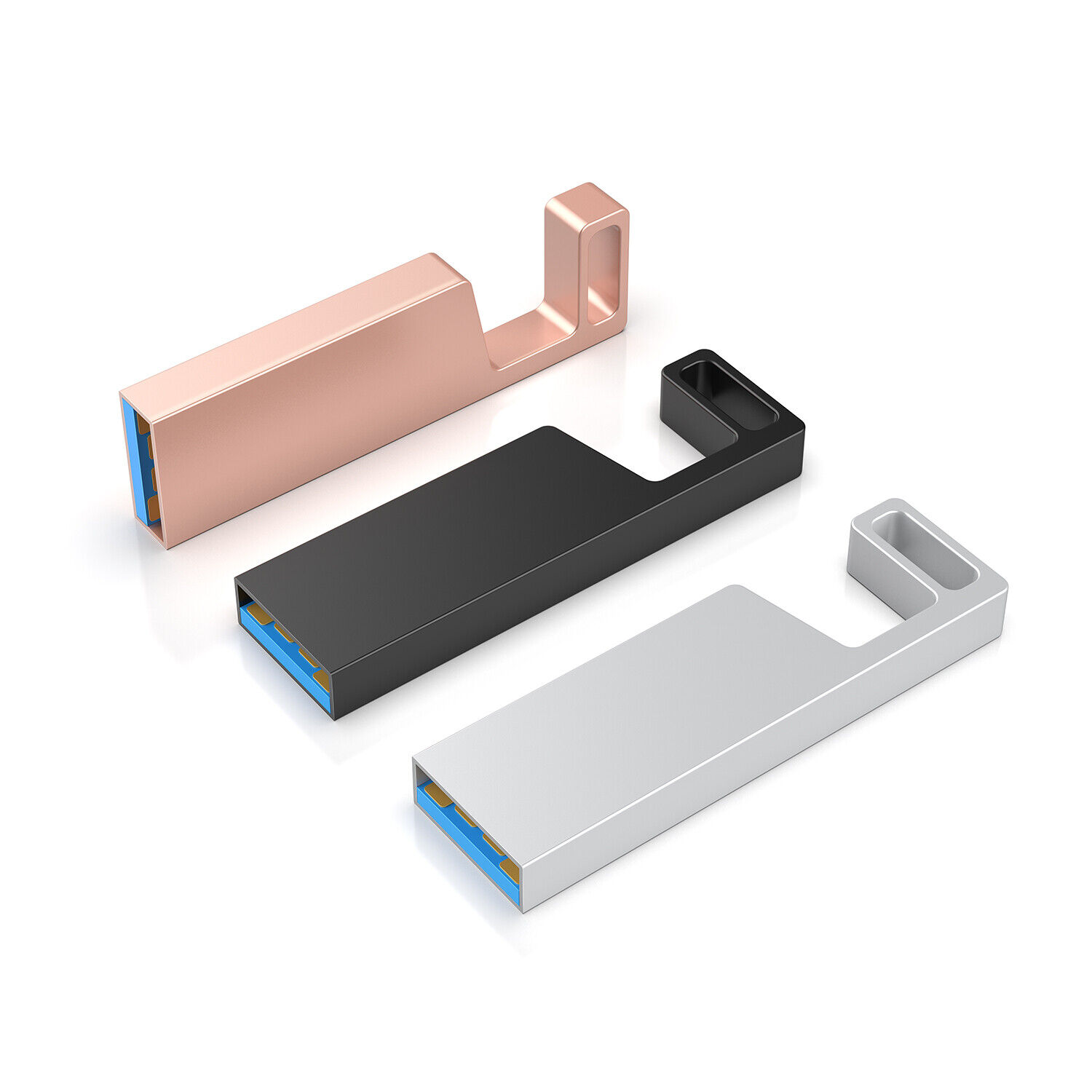 3x 16GB High Speed USB 3.0 Metal Waterproof Flash Drives Key Shaped Memory Stick