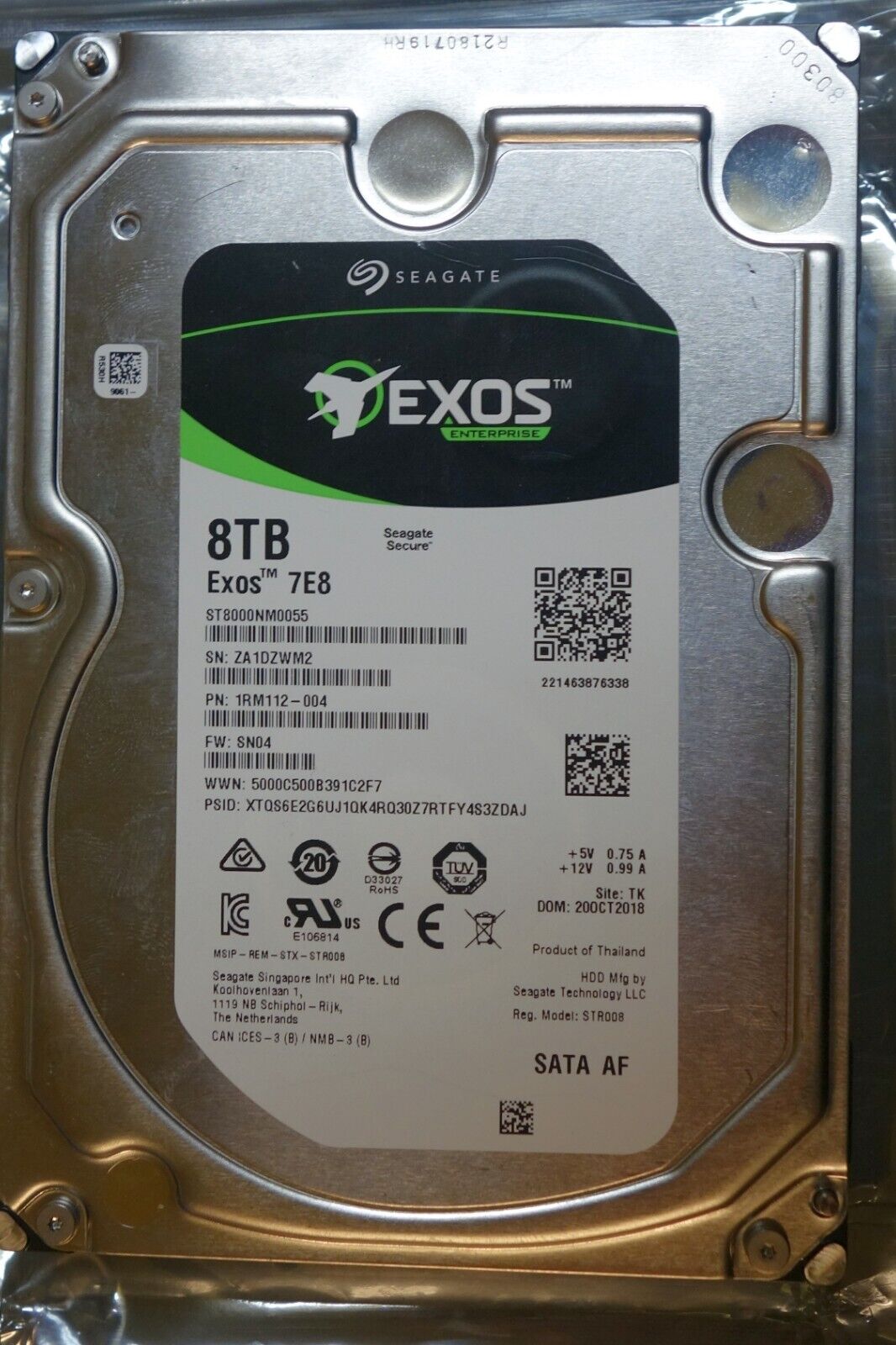 Seagate Exos 7e8 8TB Internal 7200 RPM 3.5 HDD (ST8000NM000A)⚠️16 BAD SECTORS ⚠