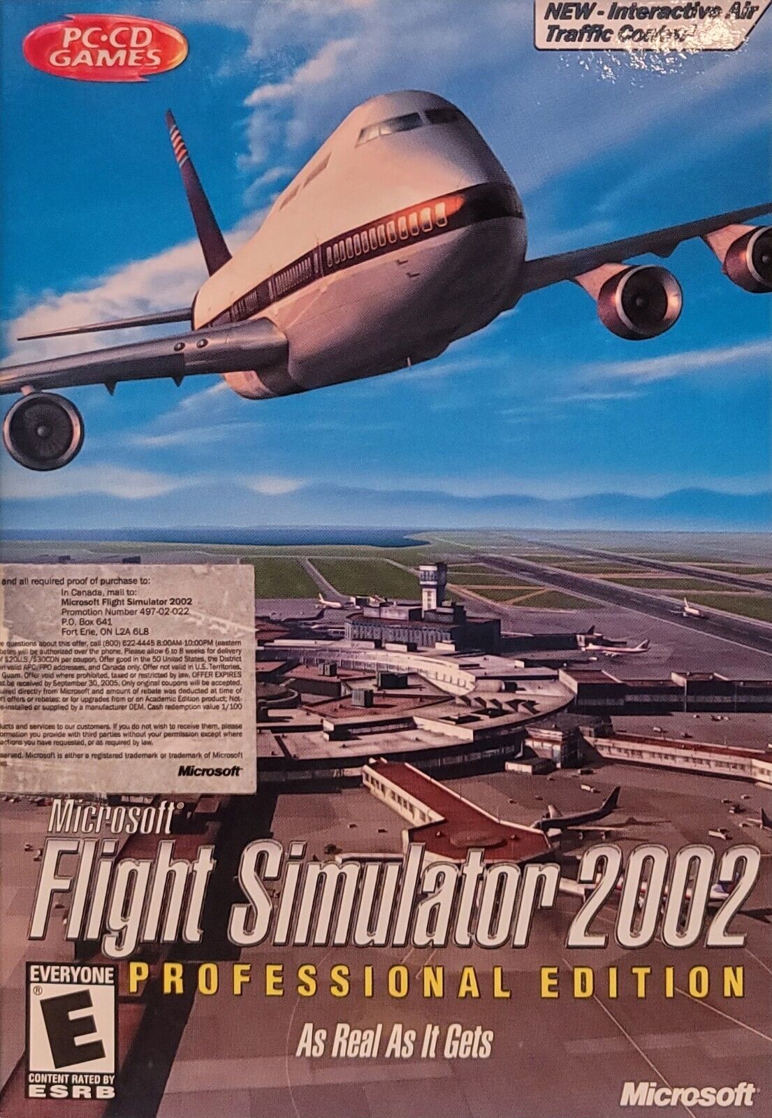 Microsoft Flight Simulator 2002 Pro Edition PC CD-ROM Game 3 CDs by Real Pilots
