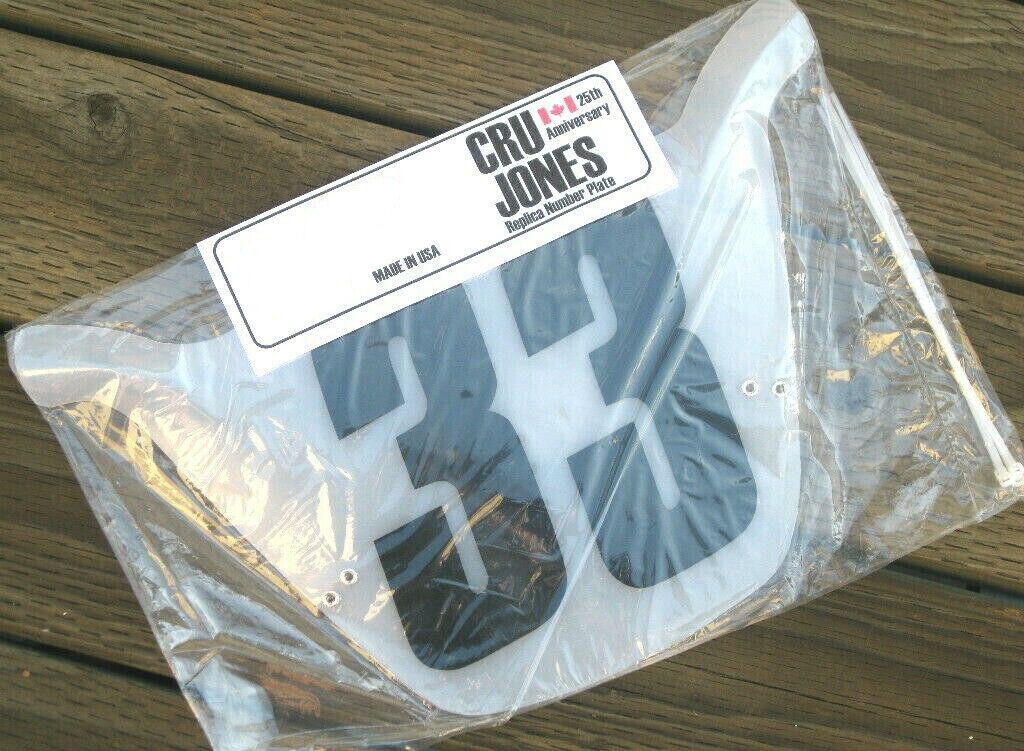 Cru Jones Replica 33 BMX number plate RAD The Movie Old School BMX bill allen