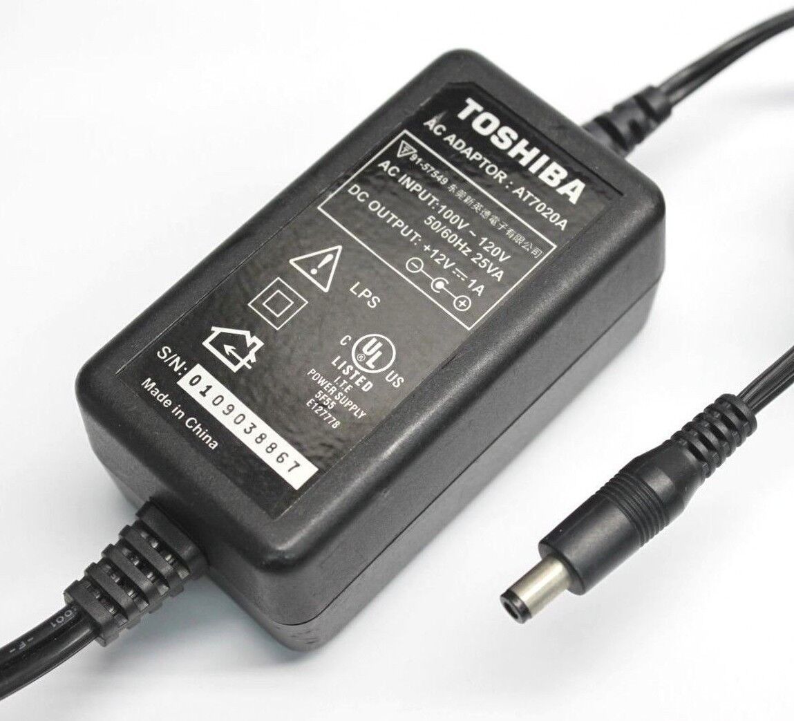 Original Toshiba AT7020A AC Adapter DC 12V 1A 1000mA Power Supply Cord Charger
