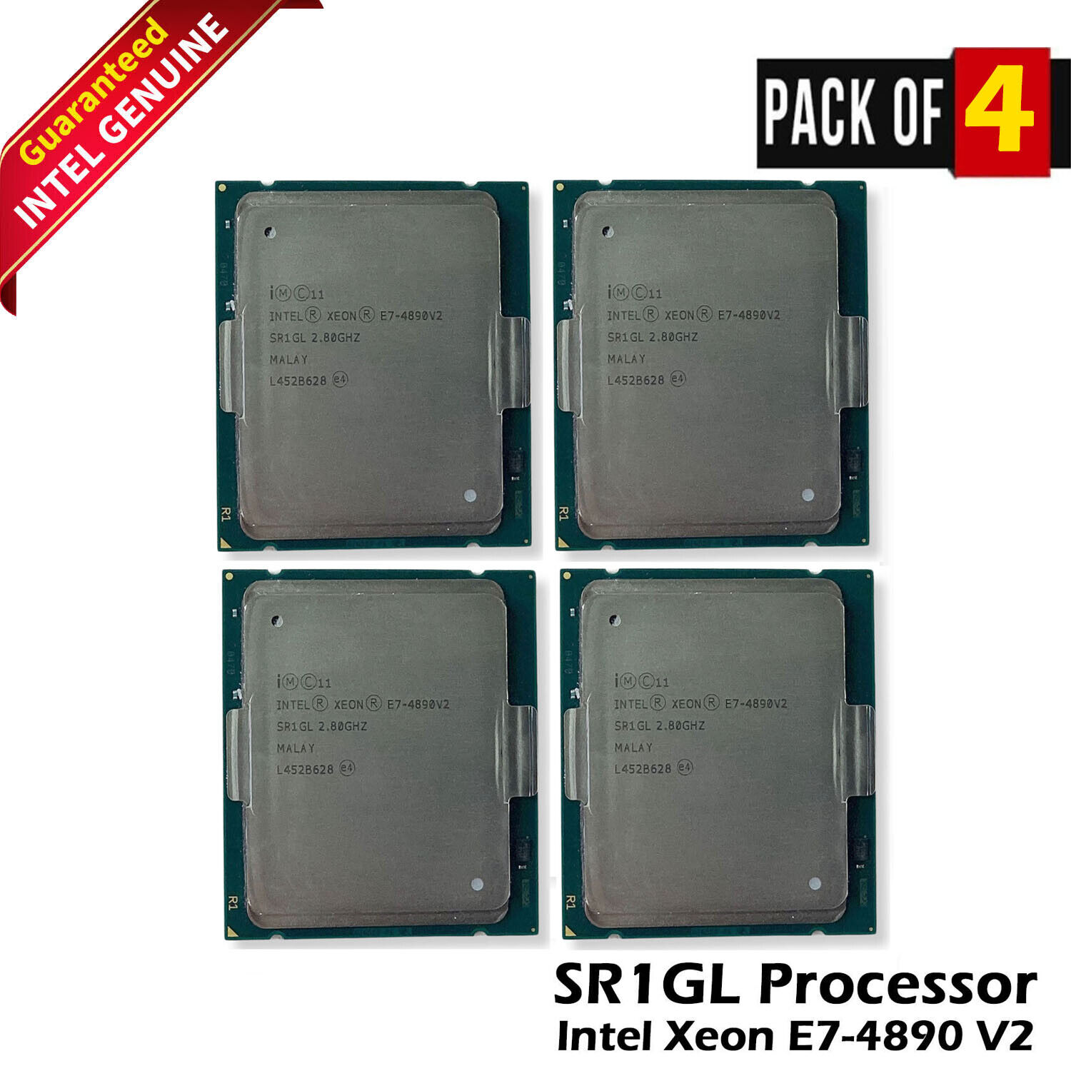 Lot x 4 Intel Xeon E7-4890 v2 SR1GL 2.8GHz 15-Core 37.5M Cache CPU Processor