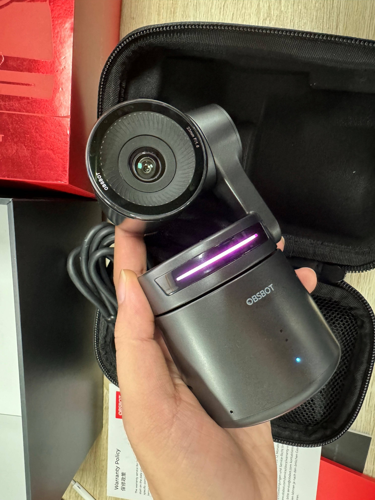 US OBSBOT Tail Air AI-Powered 4K PTZ Streaming Webcam AI Track Gesture Control