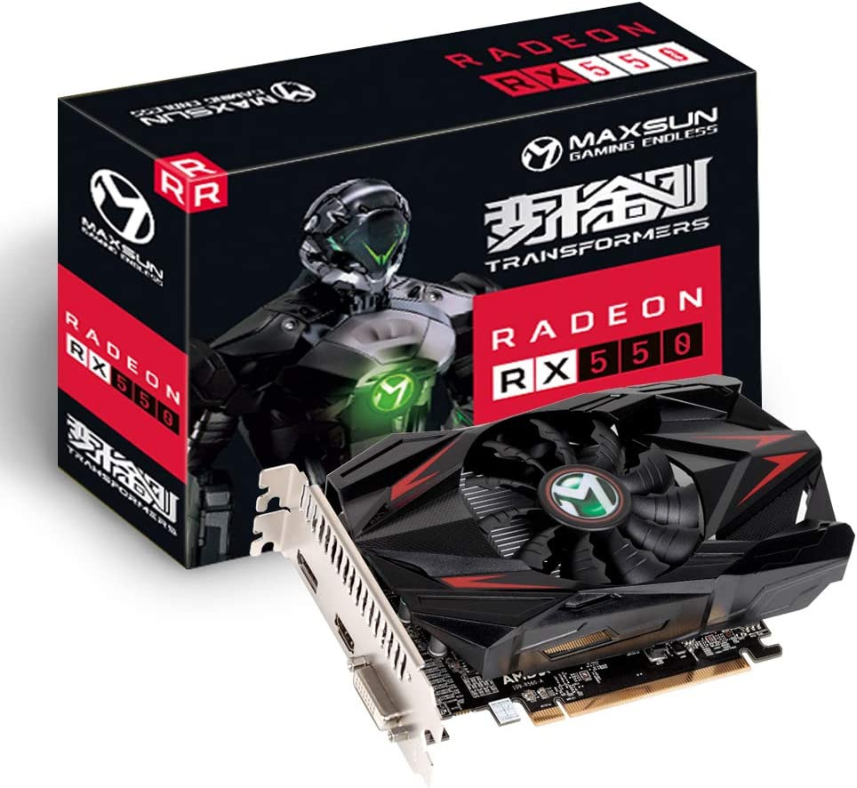 AMD Radeon RX 550 4GB GDDR5 ITX Computer PC Gaming Video Graphics Card GPU 128-B