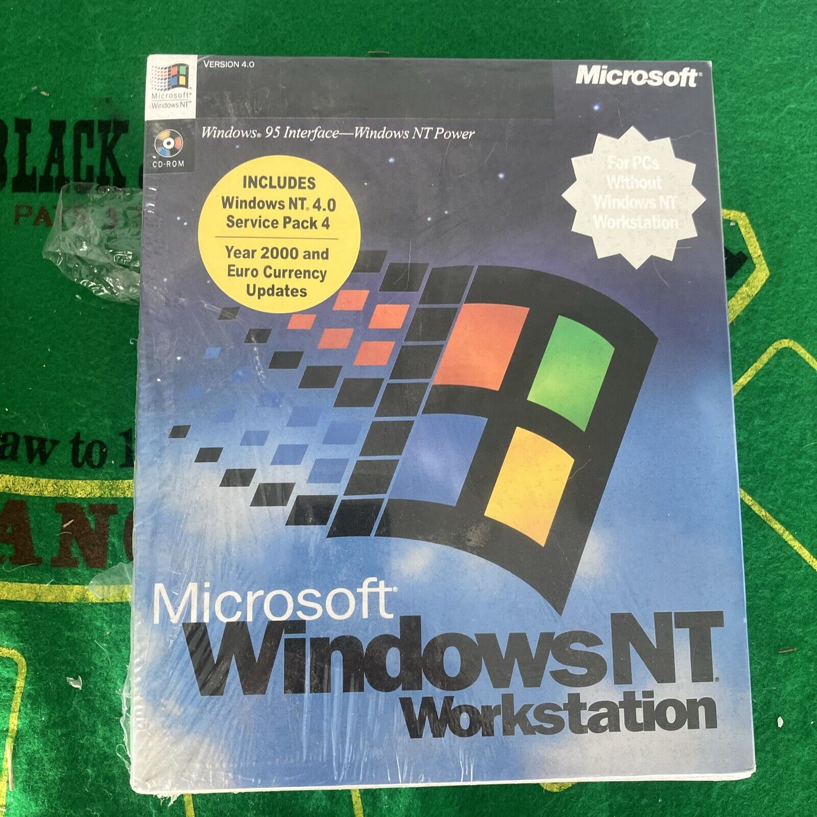 Microsoft Windows NT Workstation 4.0 CD Full Version Retail Box Factory SEALED