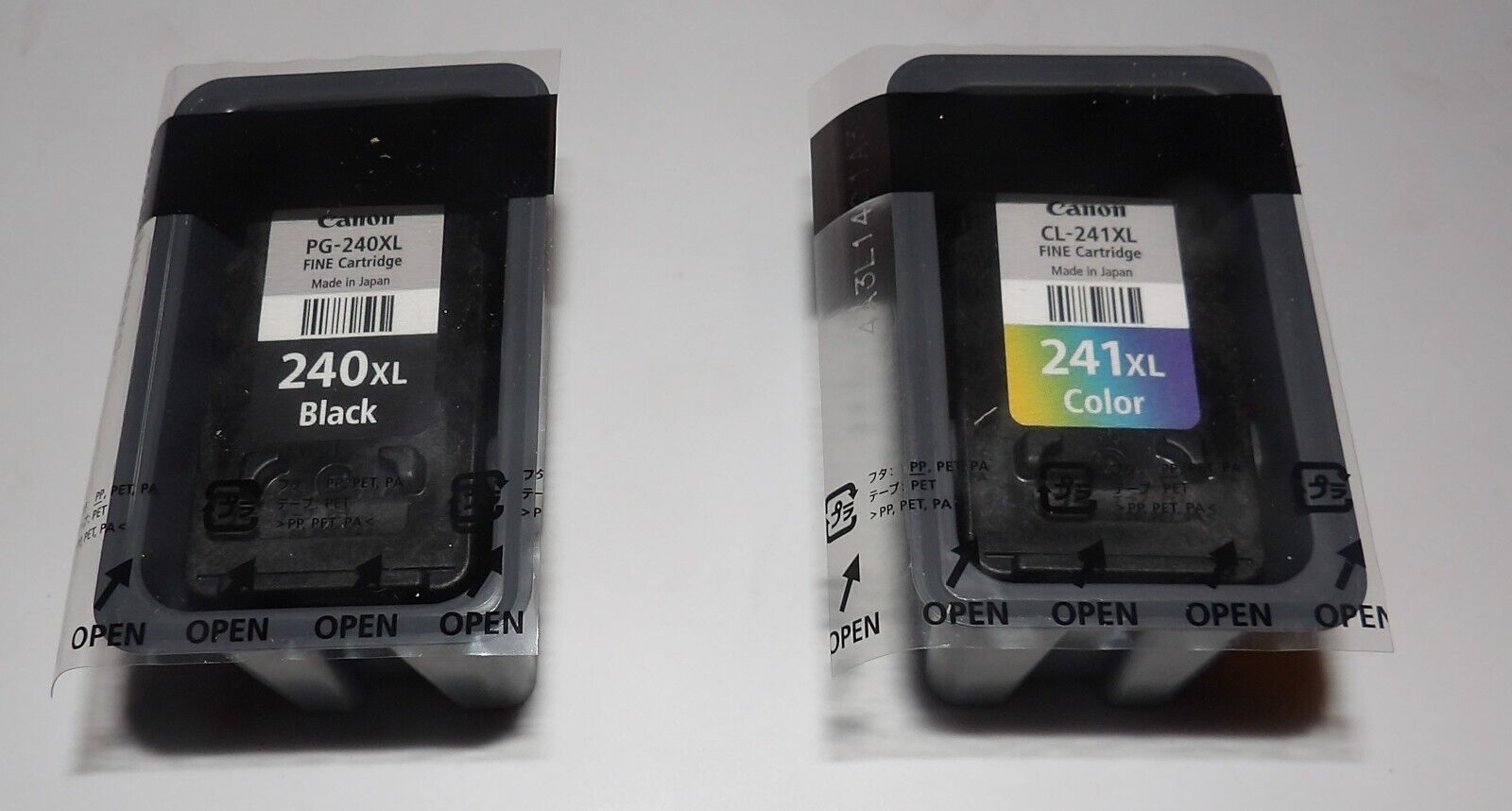 Genuine Canon 240xl Black 241xl Color Ink Cartridges New In Seal No Box