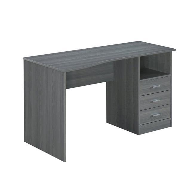 Classic Computer Desk with Multiple Drawers  Grey