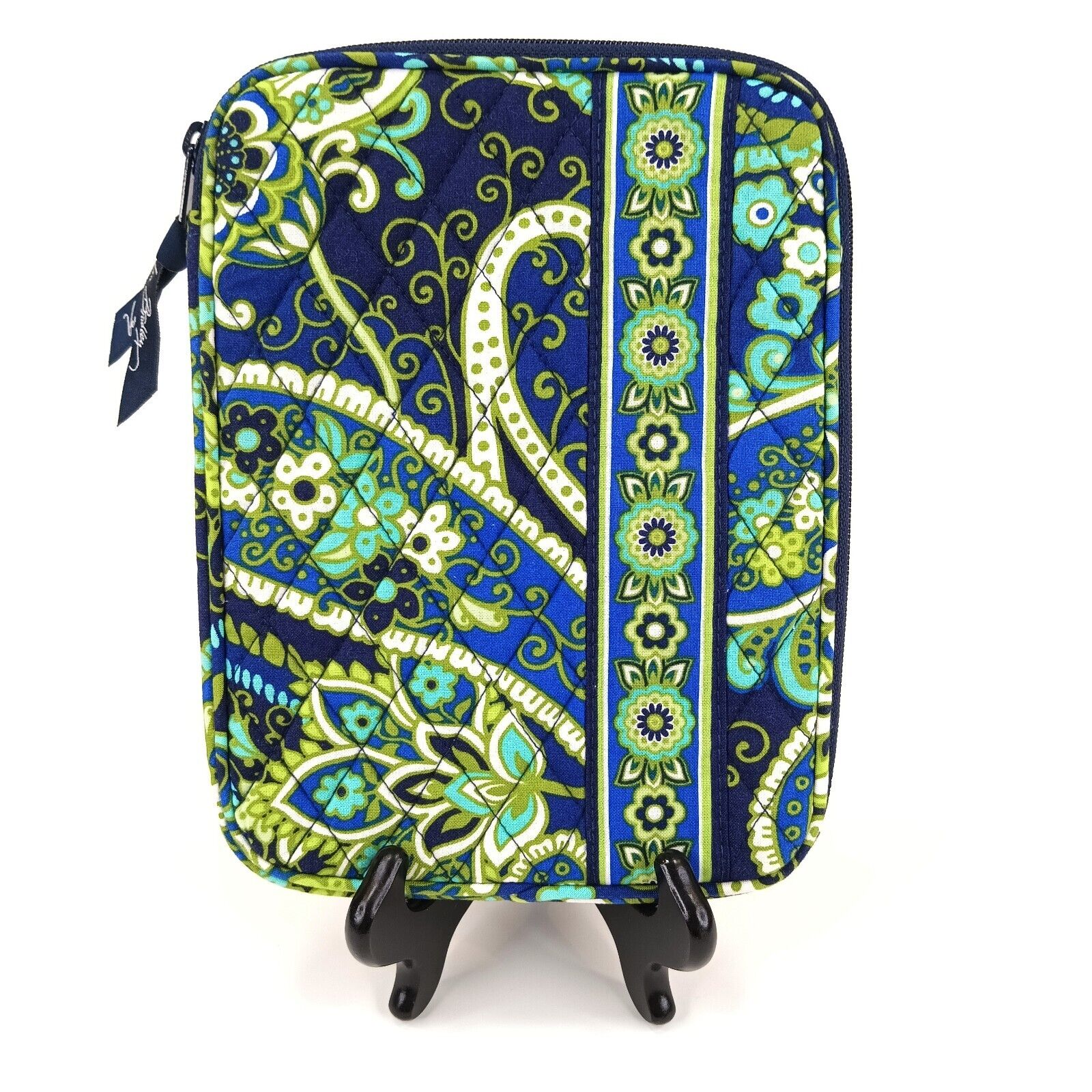 Vera Bradley E-Reader Sleeve Cover Zip Case Pouch Rhythm & Blues Floral Pattern