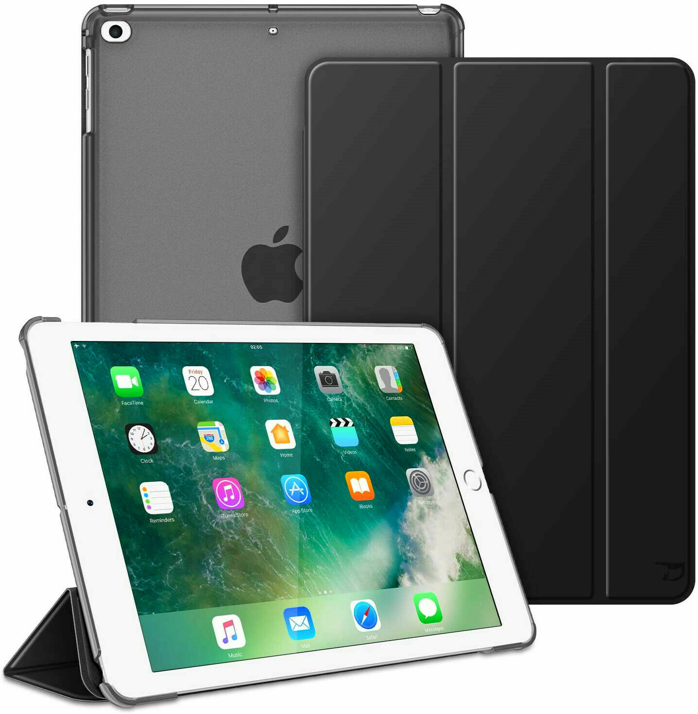 For iPad 8 7 6 5 Air Mini4 3 2 1 Slim Magnetic Smart Case Clear Back Full Cover