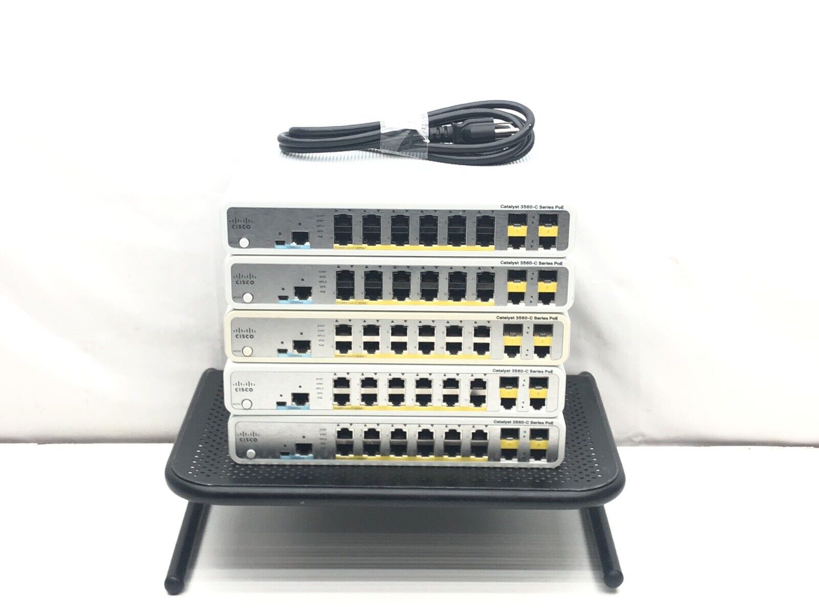 lot of 5 Cisco WS-C3560C-12PC-S CATALYST 3560-c series poe 12port