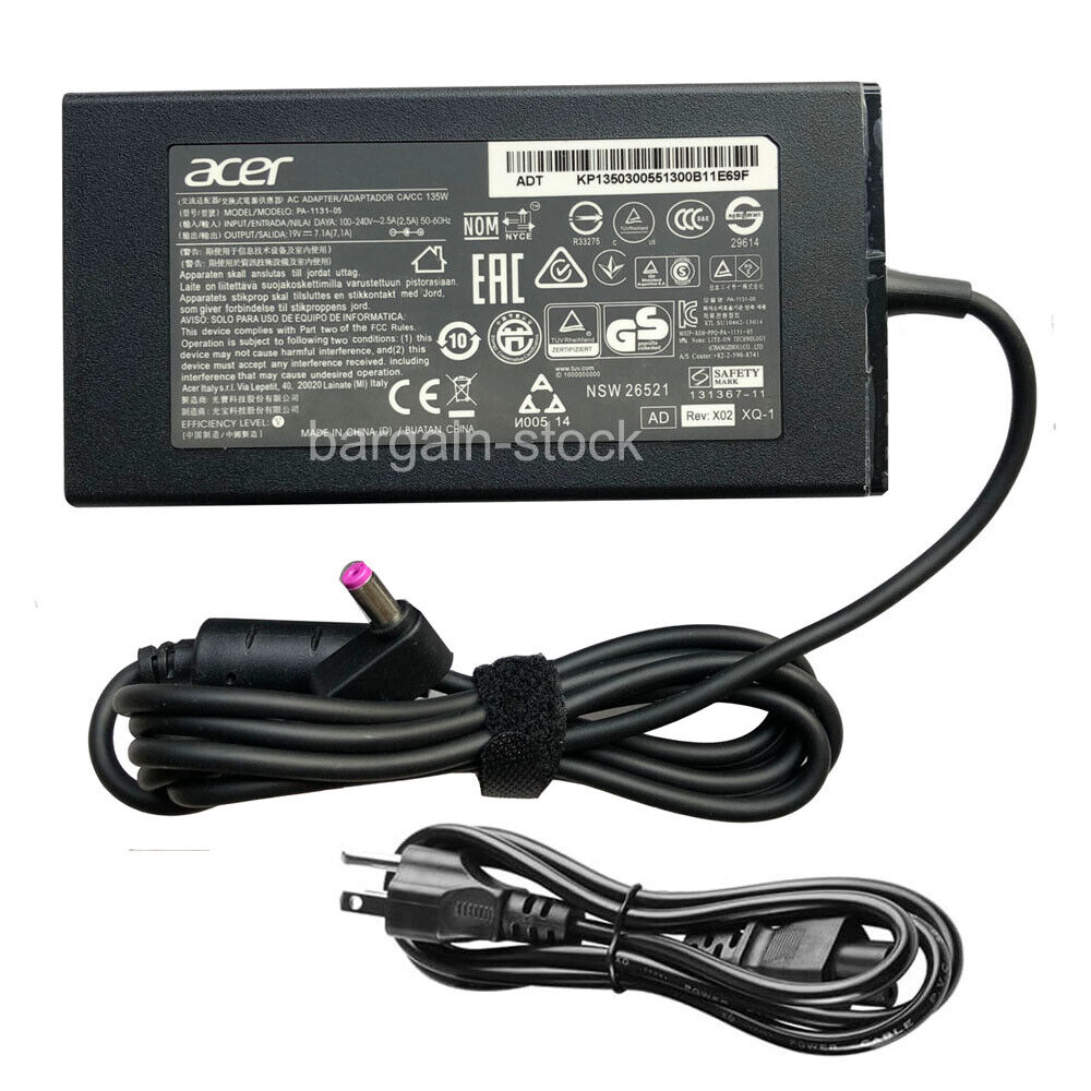 135W AC Adapter Charger For Acer ConceptD 3 Ezel CC315-72-5308 CC315-72P-74ZN