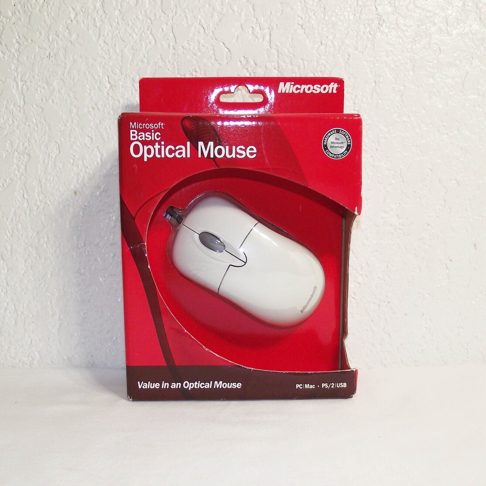 Microsoft Basic Optical Scroll Wheel PS/2 USB Wired Mouse X09-13932 Vintage PS2