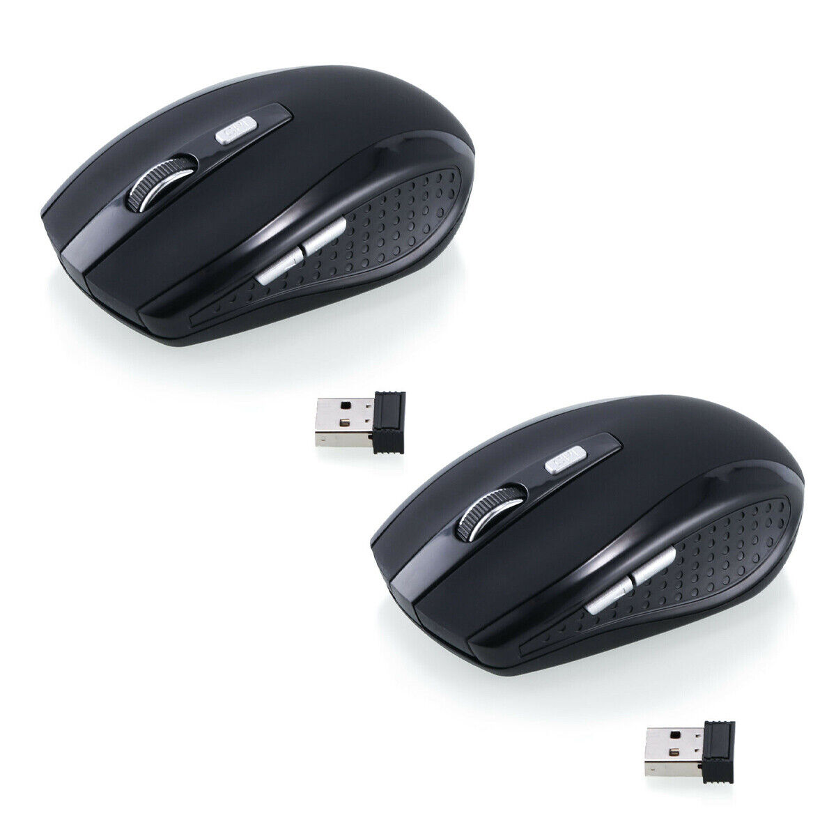 Bulk sale Lot of 2 2.4GHz Wireless Cordless Optical Mouse Mice USB PC Laptop