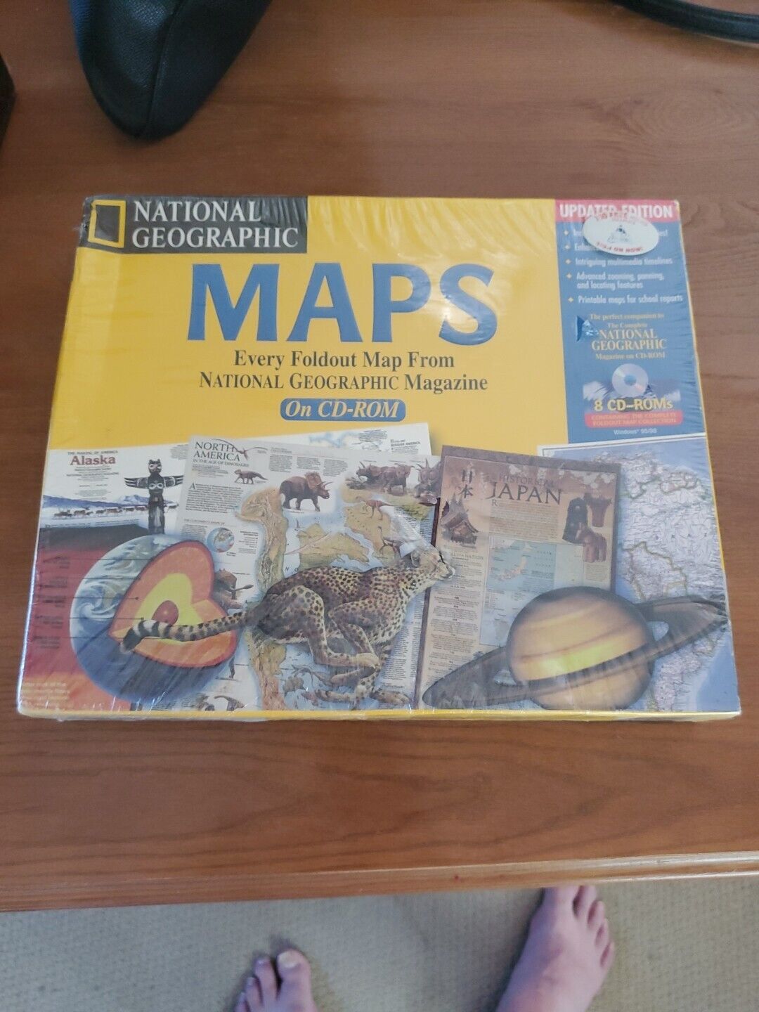 NATIONAL GEOGRAPHIC INTERACTIVE MAPS On 8 CD-ROMs Updated Ed. SEALED 