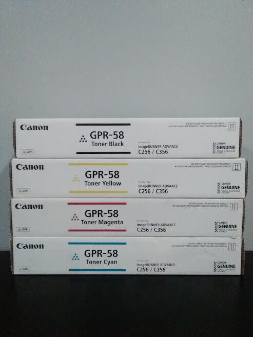 Canon GPR-58 Complete Toner Cartridge Set Black, Cyan, Yellow, Magenta