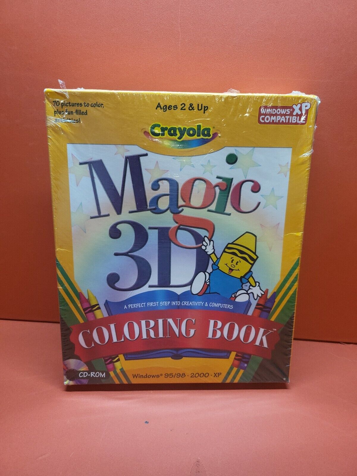 Rare Crayola Magic 3D Coloring Book (PC-CD, 2003) Big Box Edition ~ Sealed