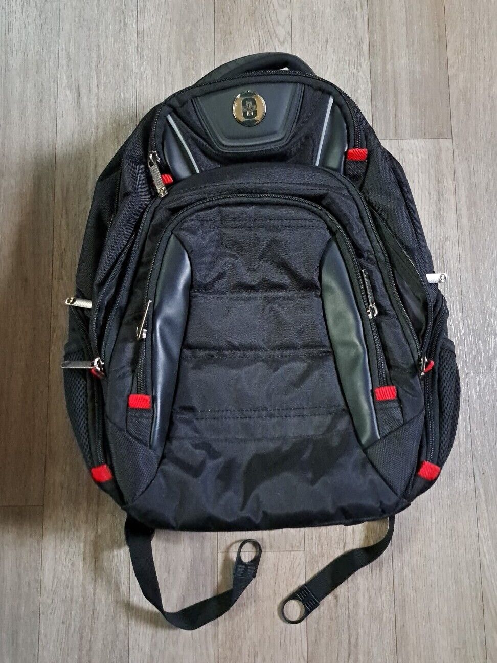 Swiss Digital TSA Friendly Large Black Laptop Backpack..Heavy Duty...