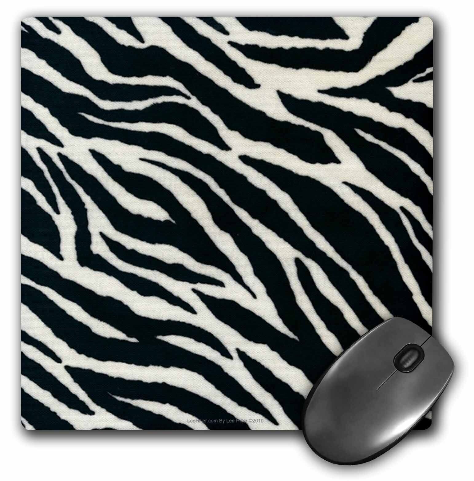 3dRose Black and White Zebra Print MousePad